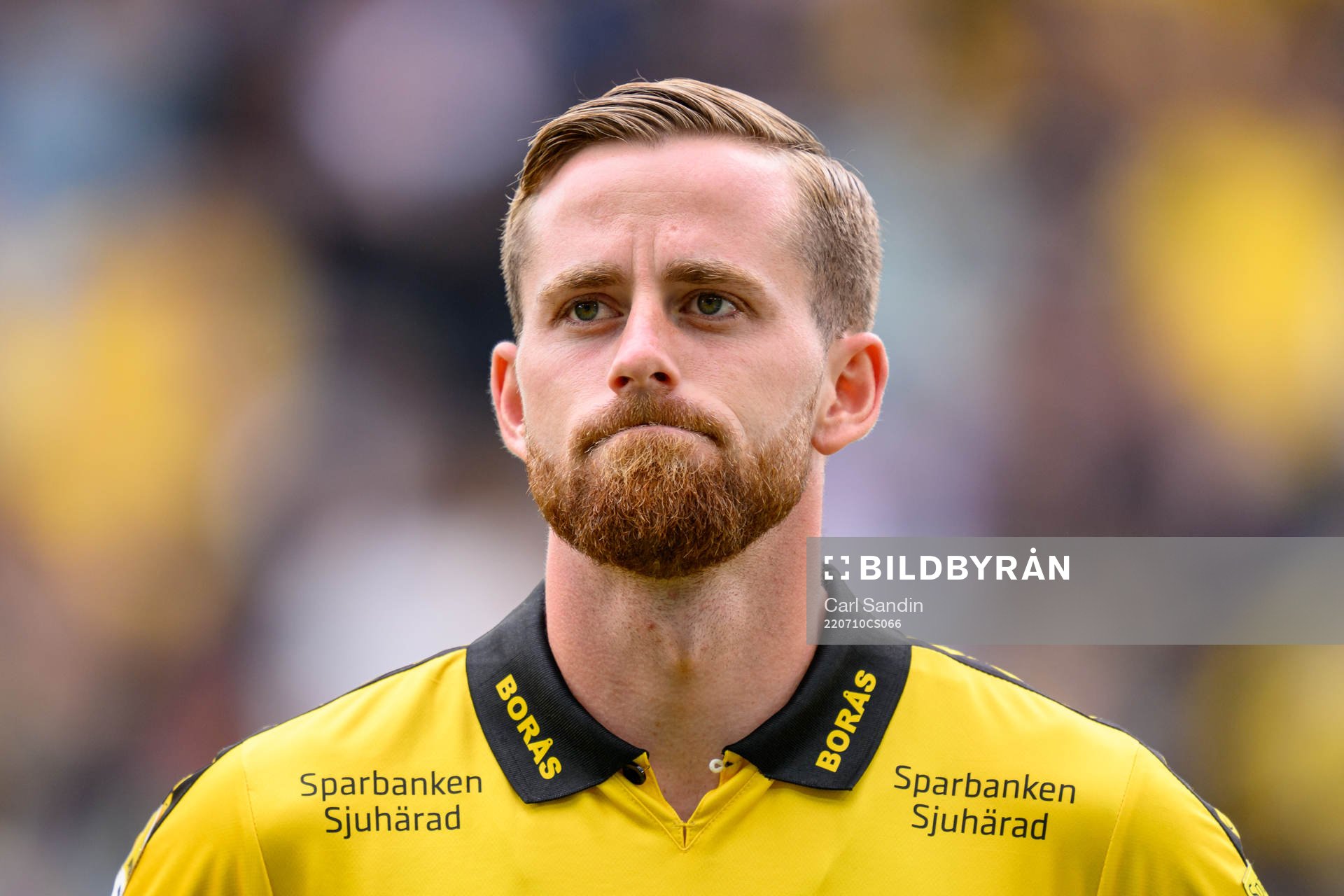 Elfsborgs Rasmus Alm vid lineup innan fotbollsmatchen i
