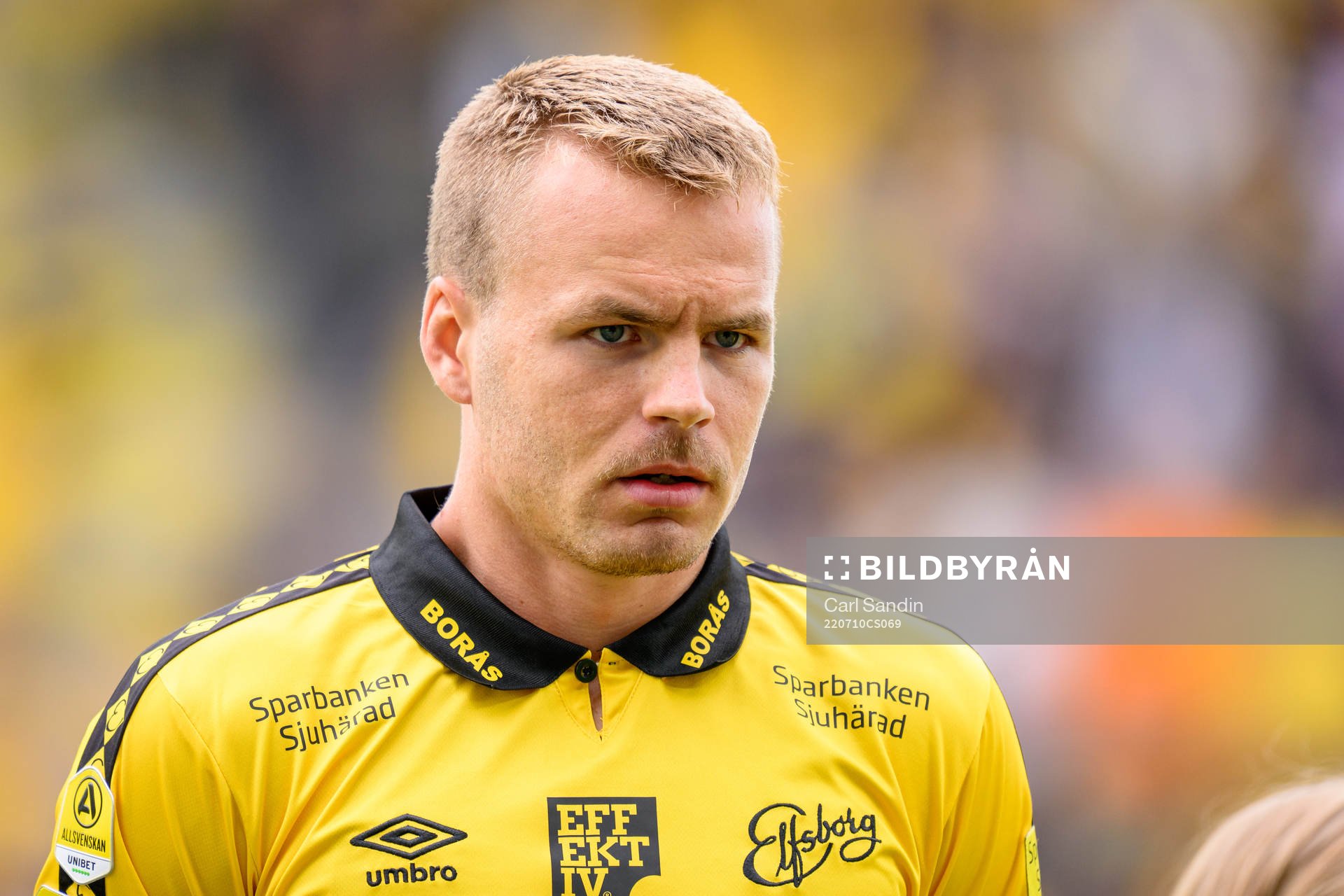 Elfsborgs Gustav Henriksson vid lineup innan
