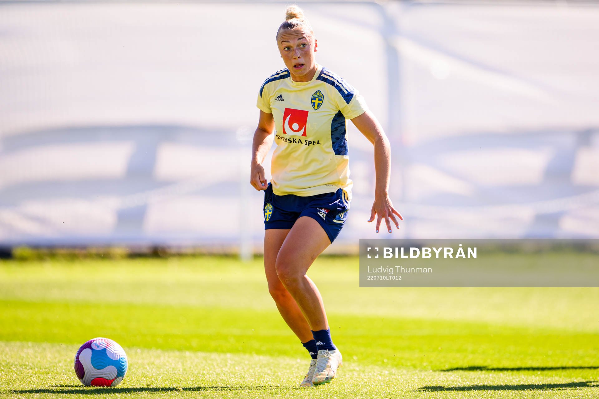 Hanna Bennison of the Swedish national football team at a
