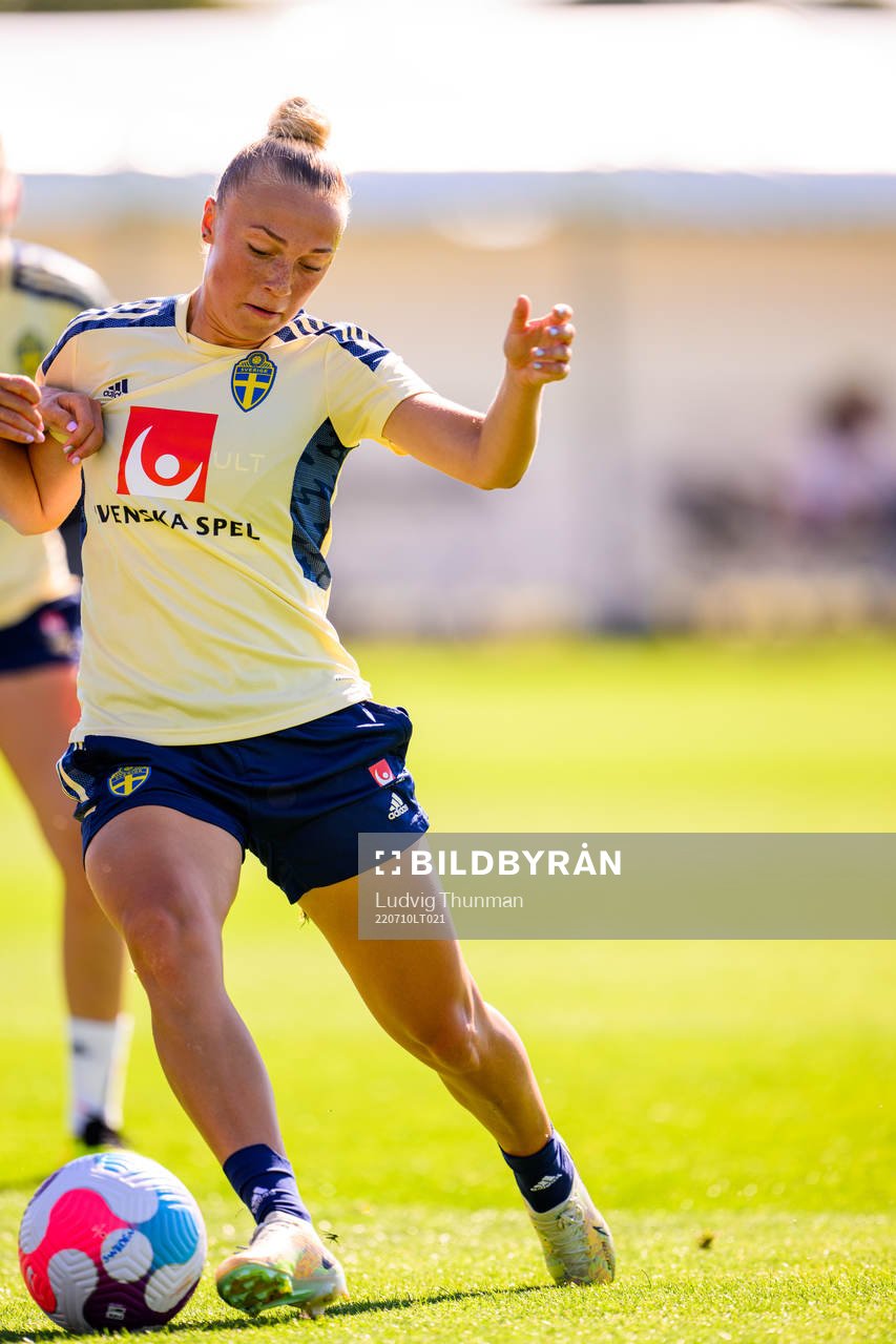 Hanna Bennison of the Swedish national football team at a
