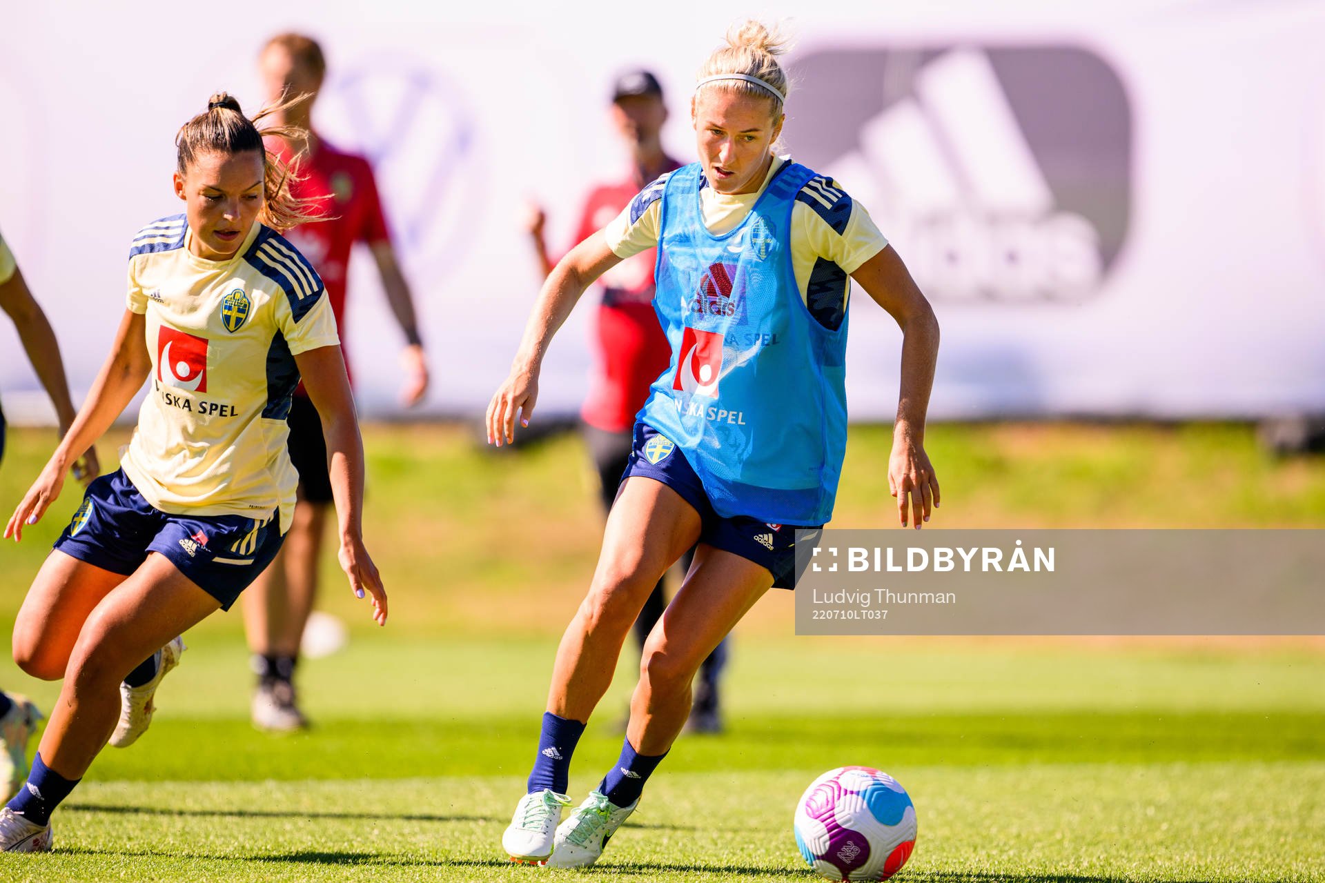 Emma Kullberg of the Swedish national football team at a