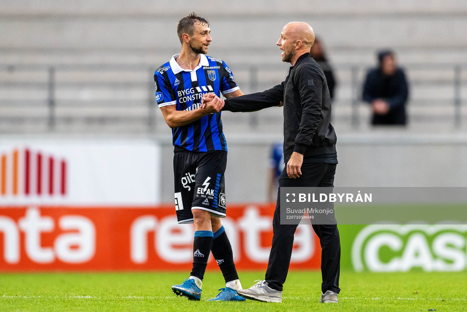 Sirius Filip Rogic och Kalmars tränare Henrik Rydström