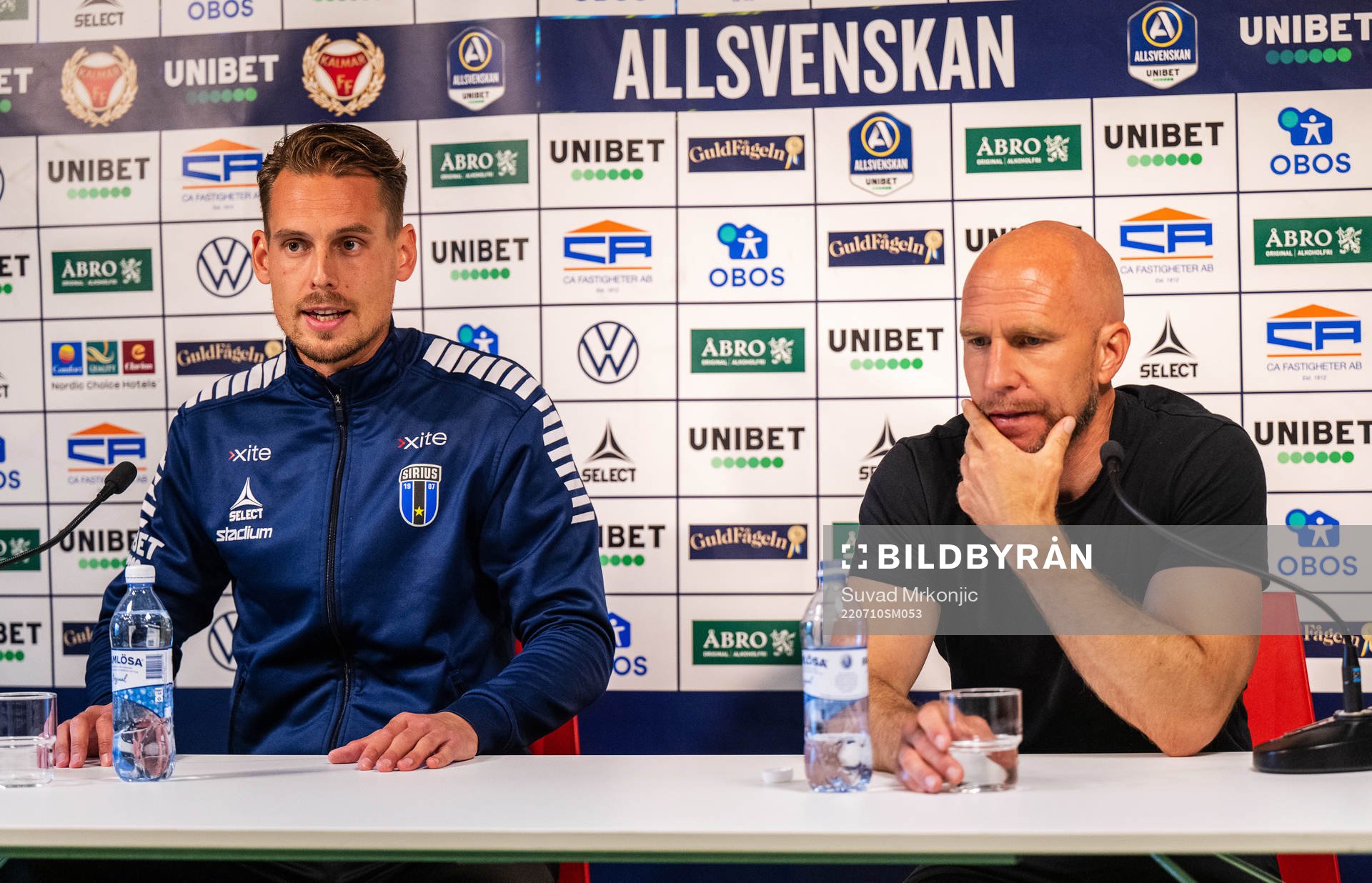 Sirius tränare Daniel Bäckström och Kalmars tränare