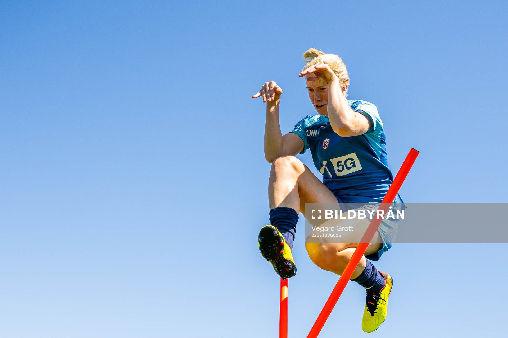 Julie Blakstad of the Norwegian national football team at a