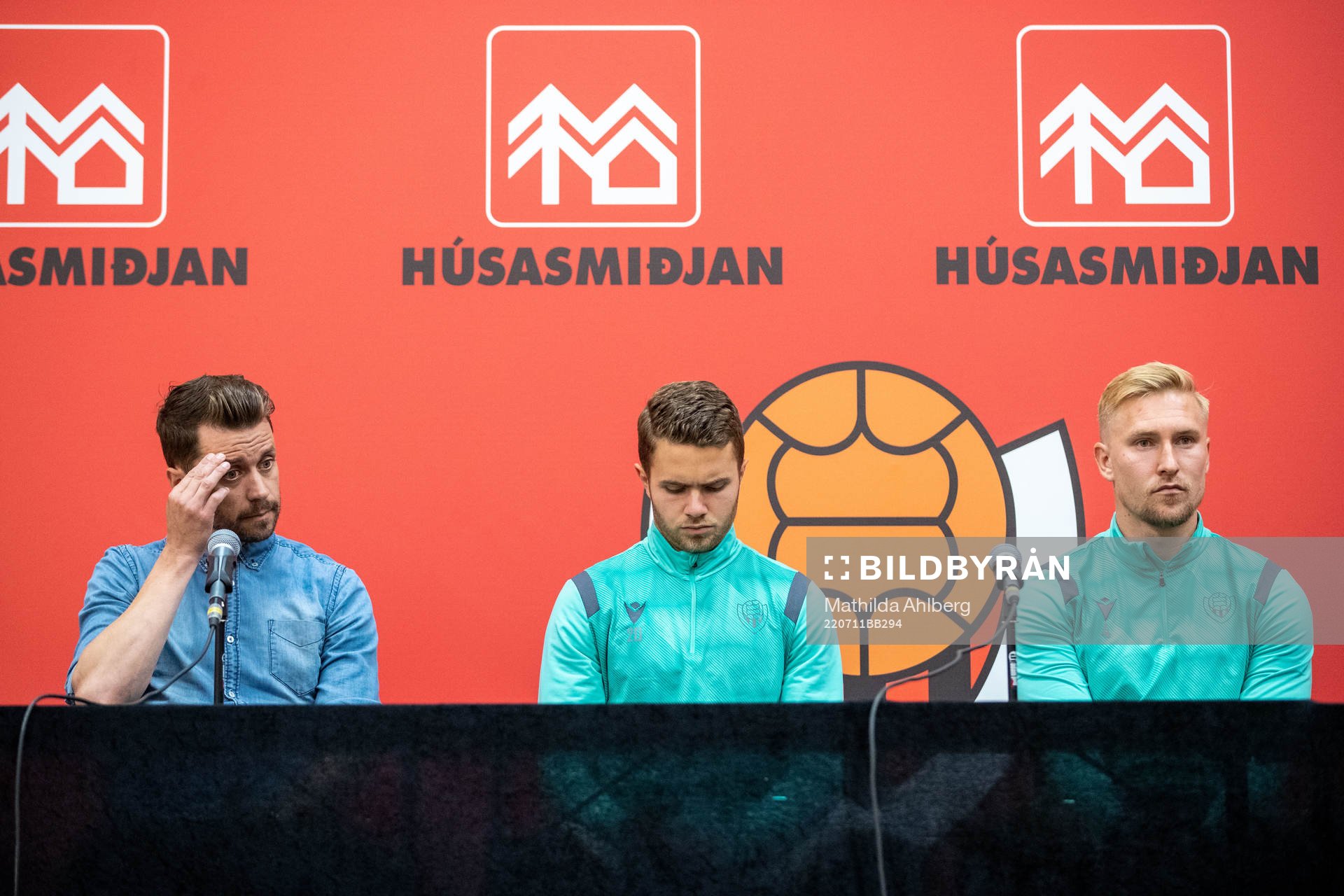 Kari Arnason, head of sports, Julius Magnusson and Peter