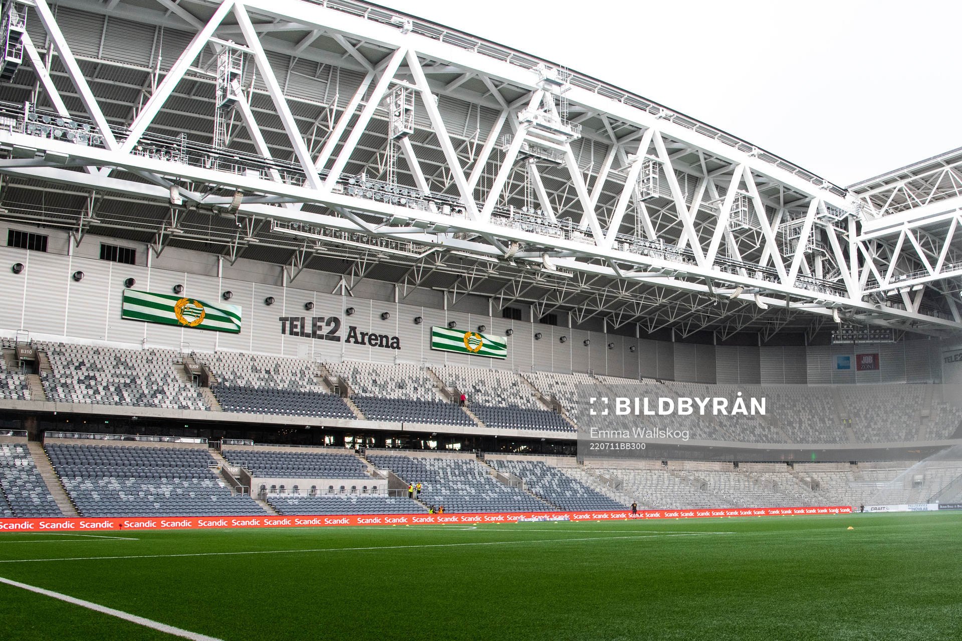 Interiör vy över Tele2 Arena
