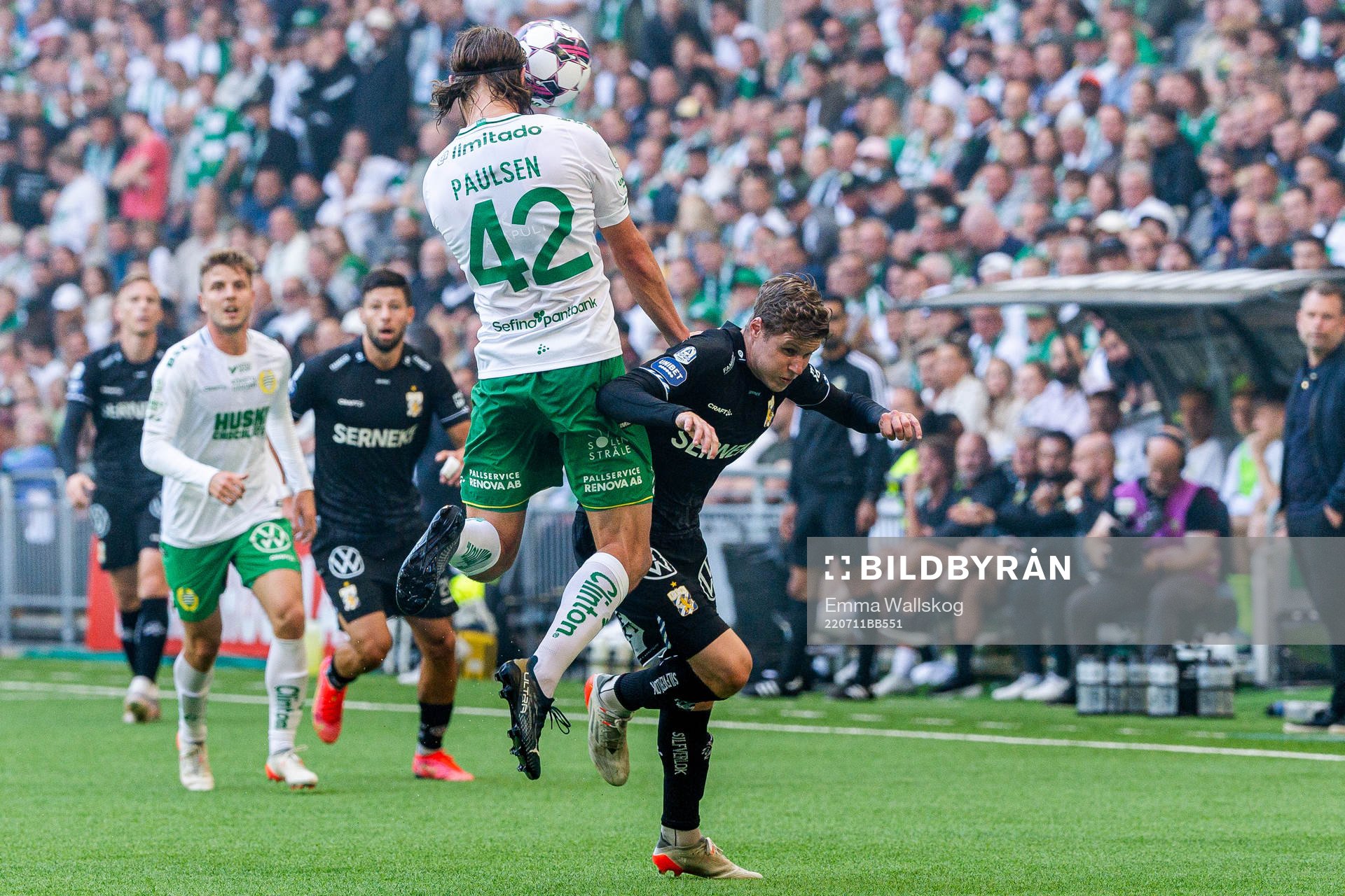 Hammarbys Bjørn Paulsen och IFK Göteborgs Gustaf Norlin