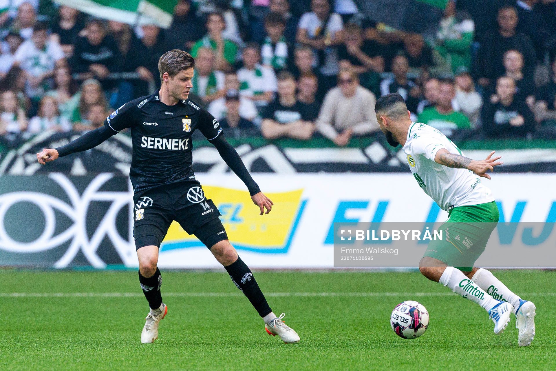 IFK Göteborgs Gustaf Norlin och Hammarbys Mohanad Jeahze