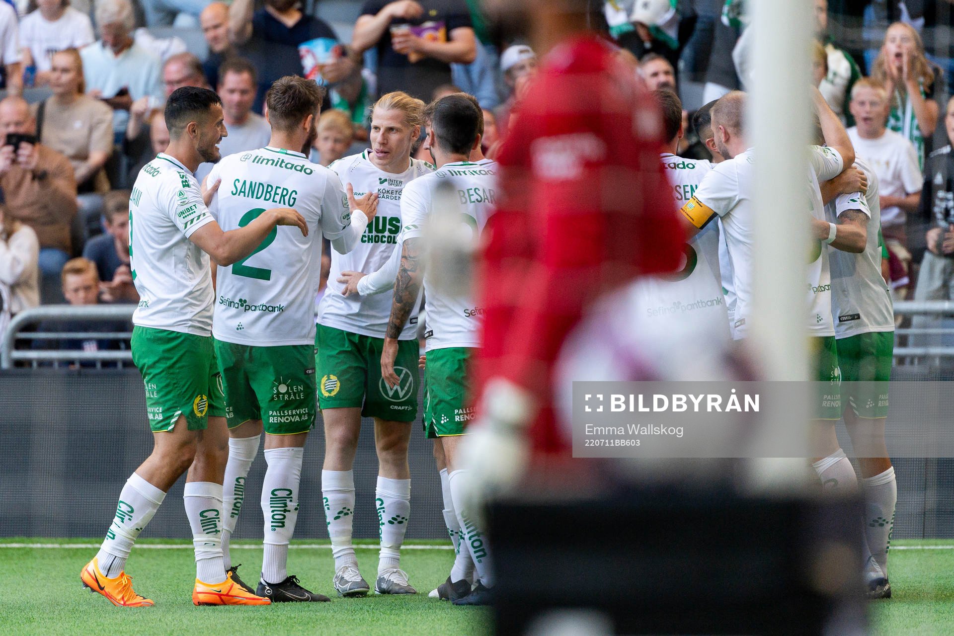Hammarbys spelare jublar