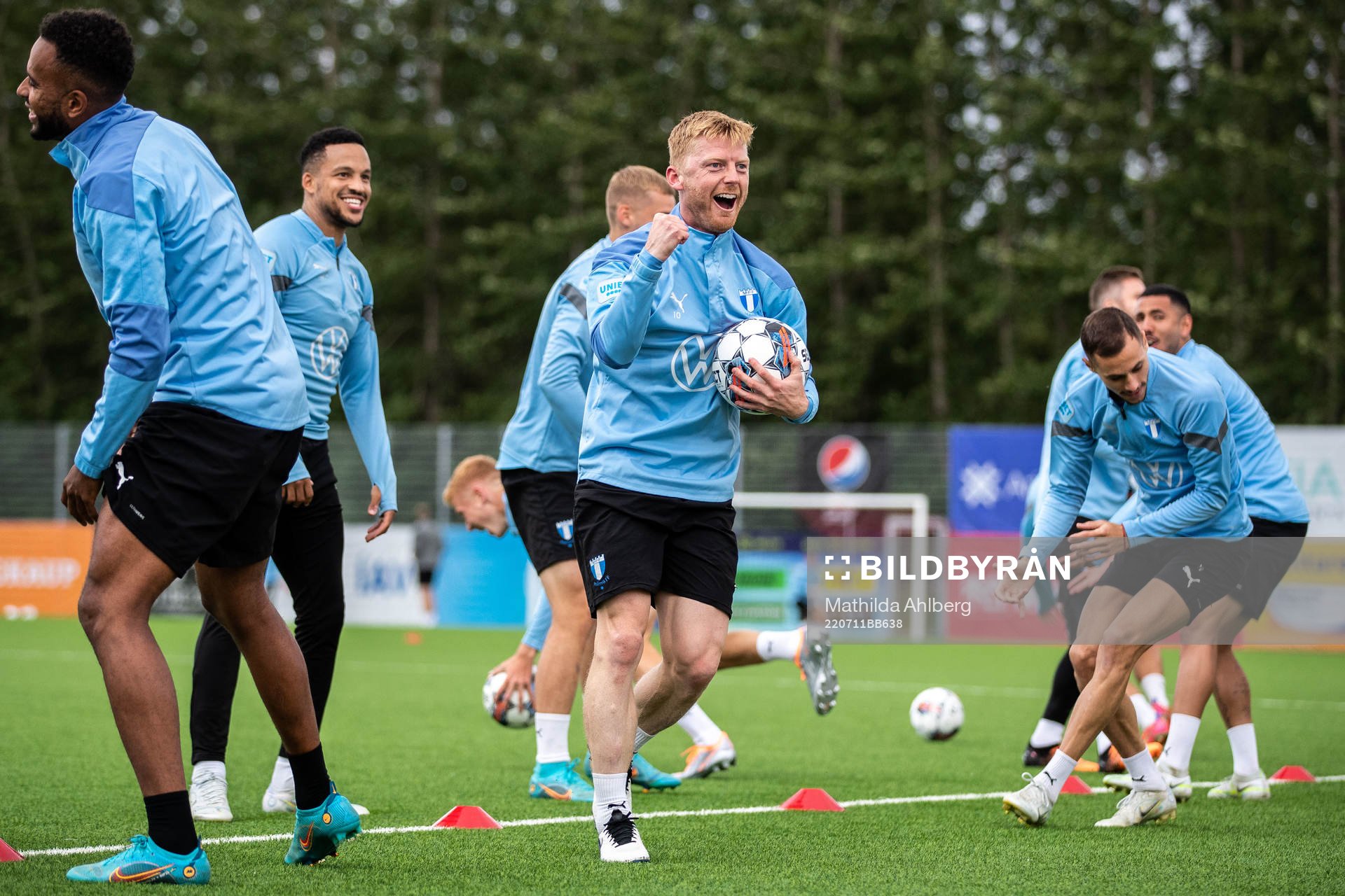 Anders Christiansen during a training session with Malmö FF on July 11, 2022 in Reykjavík. 