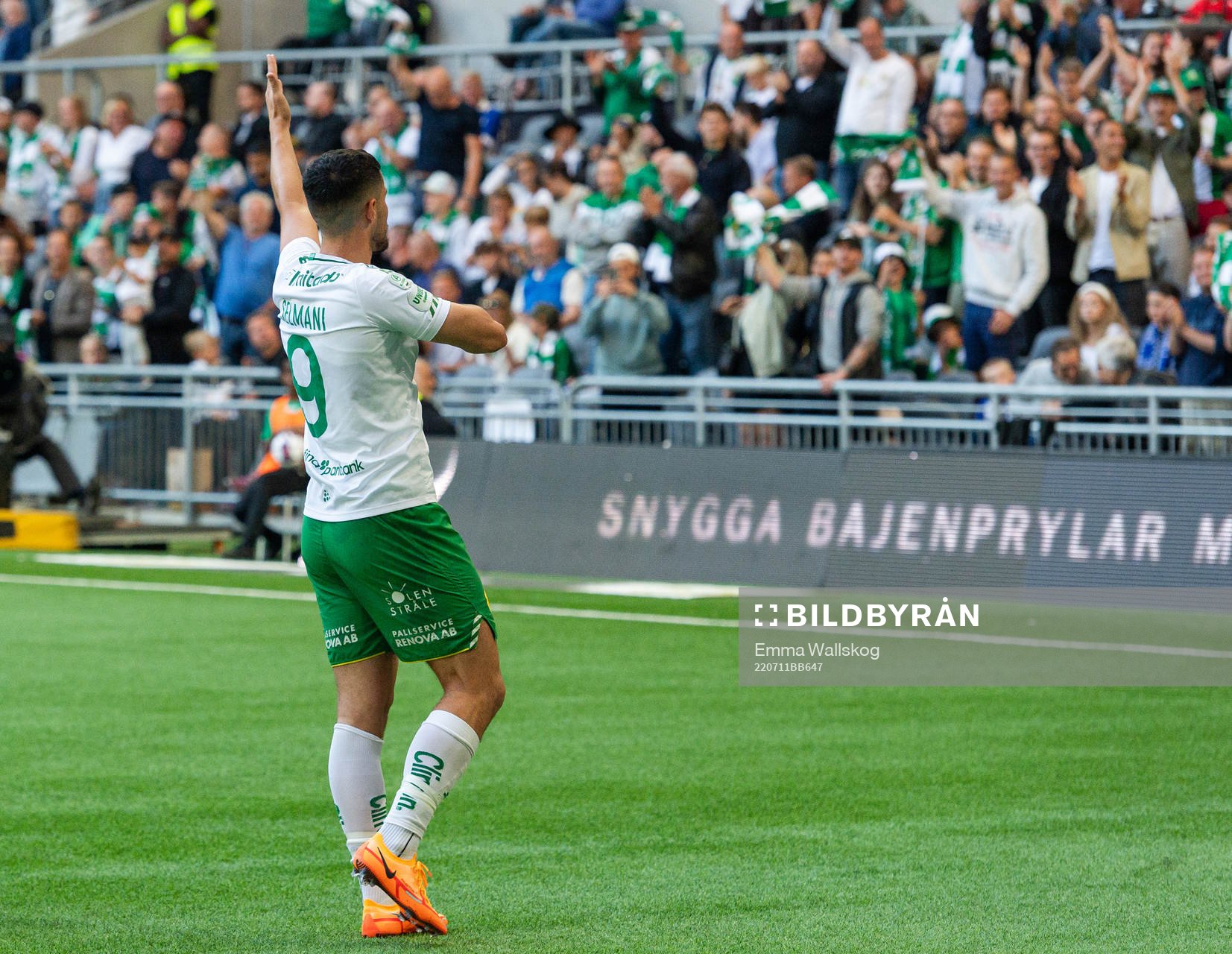 Hammarbys Astrit Selmani jublar