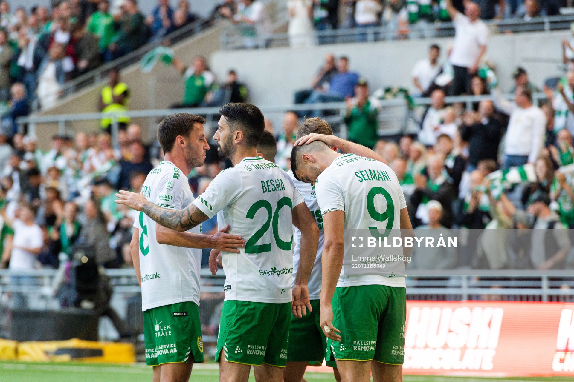 Hammarbys Astrit Selmani jublar