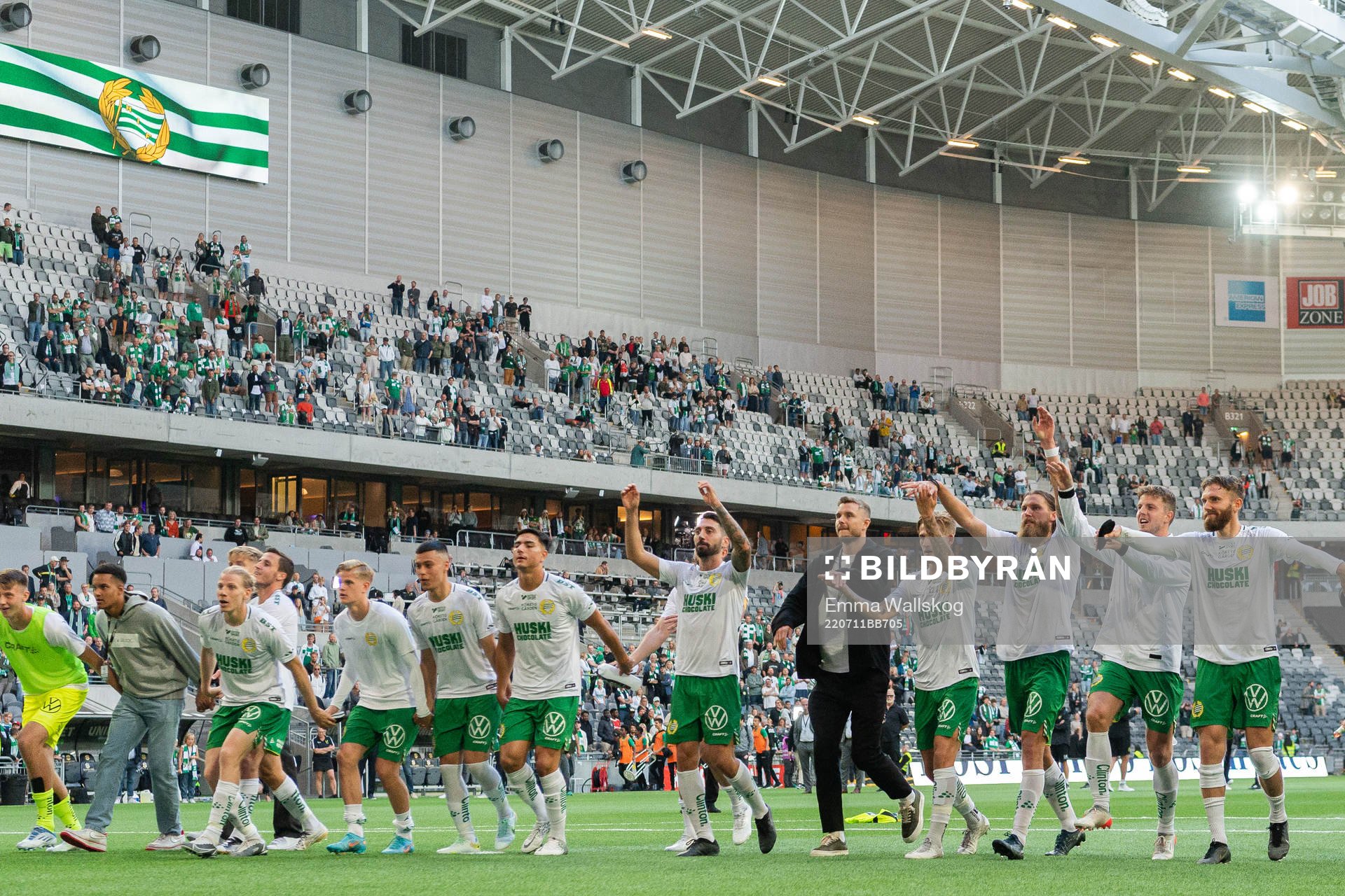 Hammarbys spelare jublar