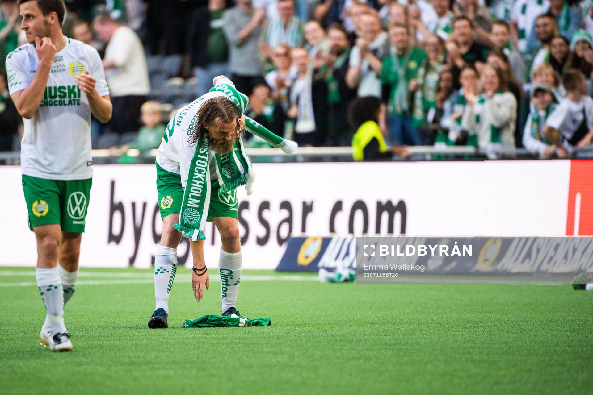 Hammarbys Bjørn Paulsen tackas av