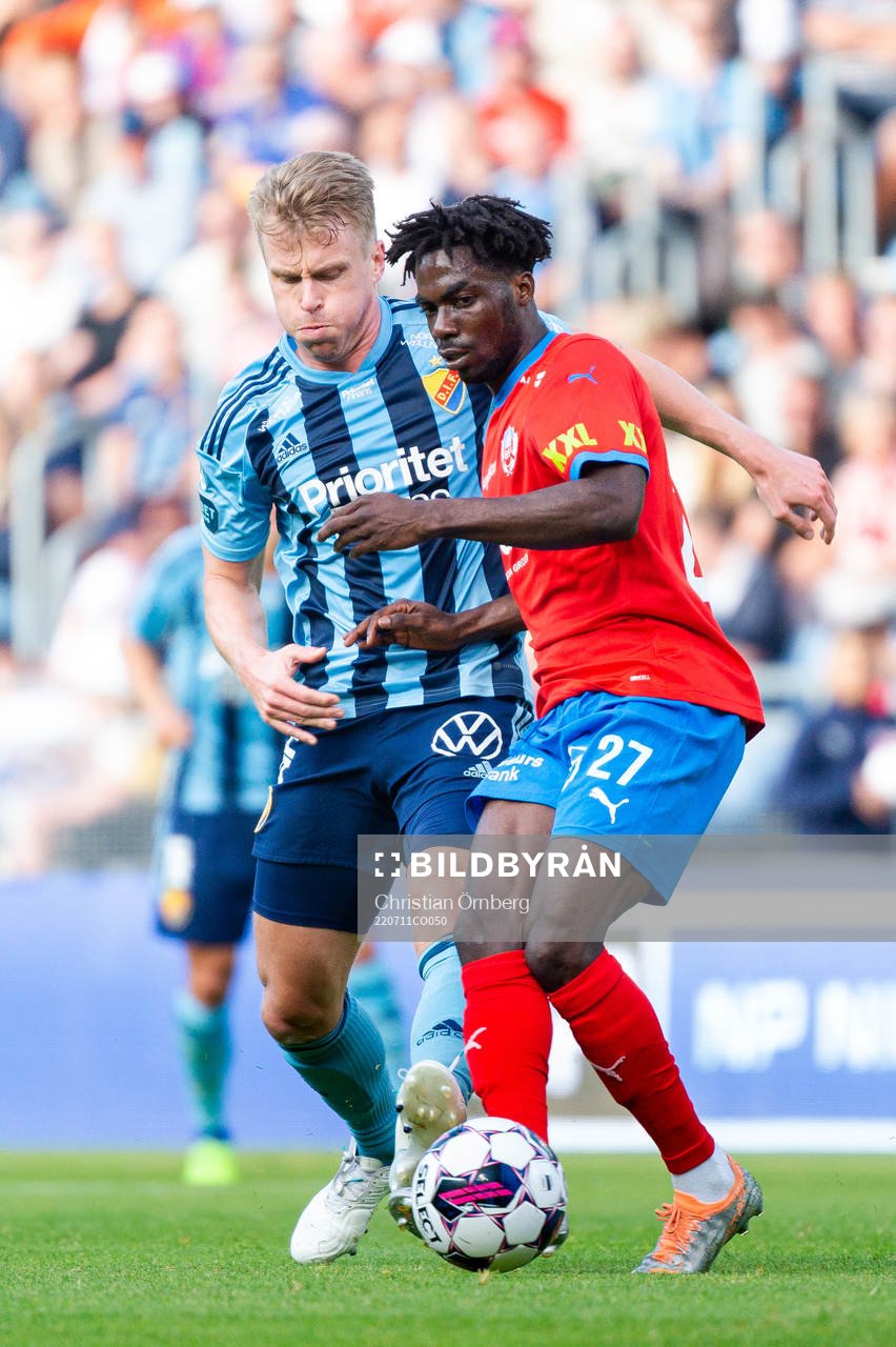 Helsingborgs Benjamin Acquah och Djurgårdens Rasmus
