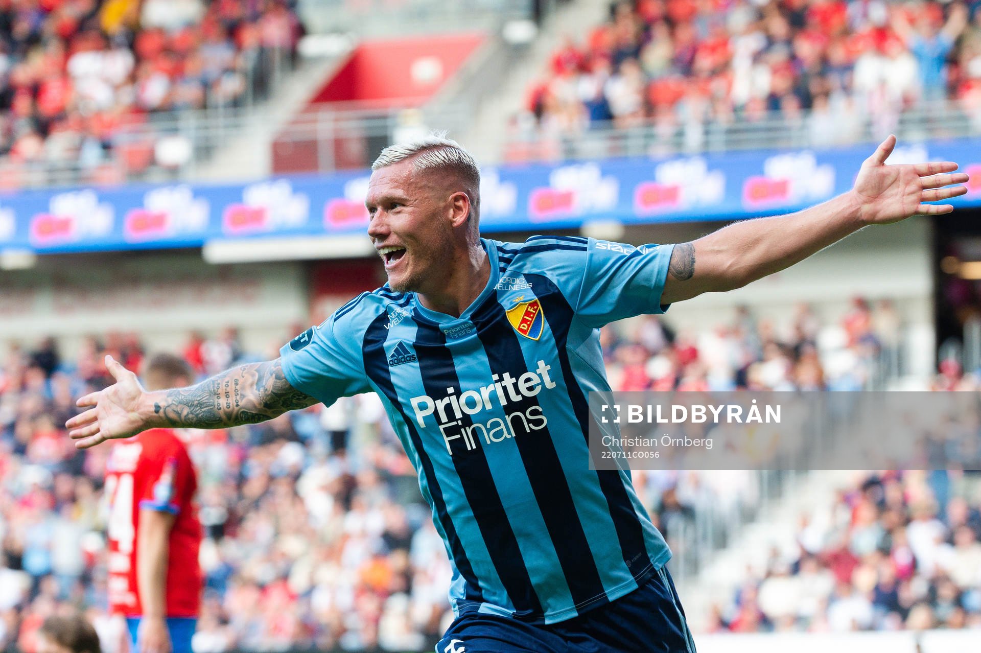 Djurgårdens Victor Edvardsen jublar