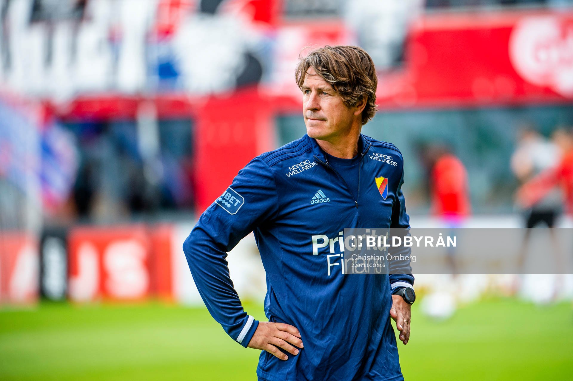 Djurgårdens tränare Thomas Lagerlöf innan