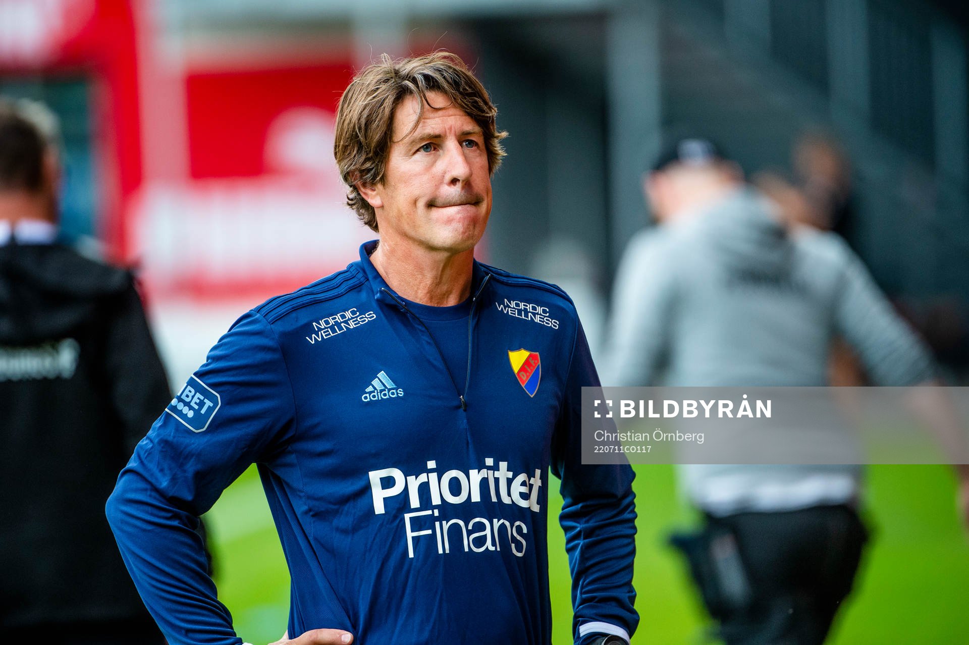 Djurgårdens tränare Thomas Lagerlöf innan