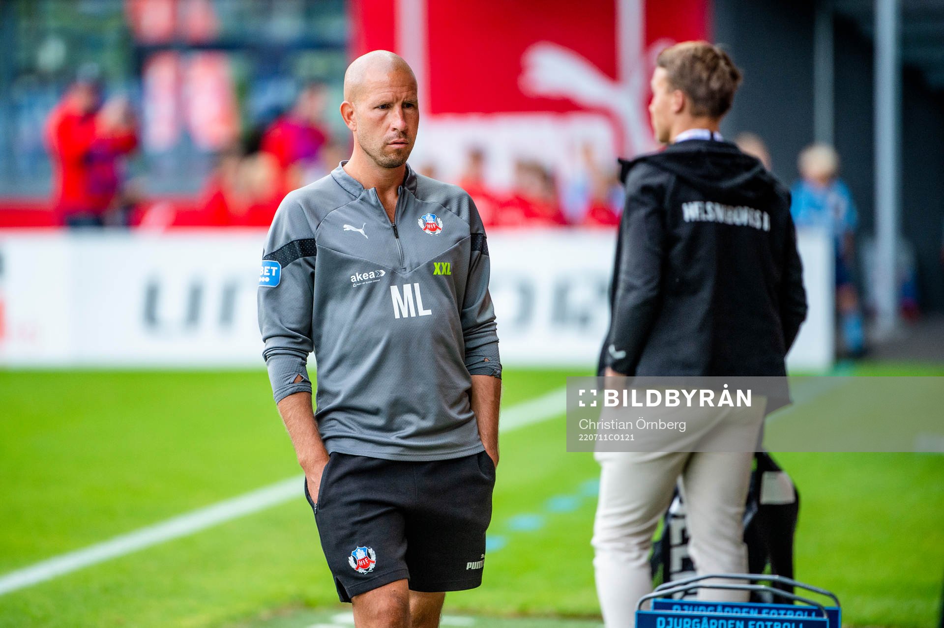 Helsingborgs tränare Mattias Lindström innan
