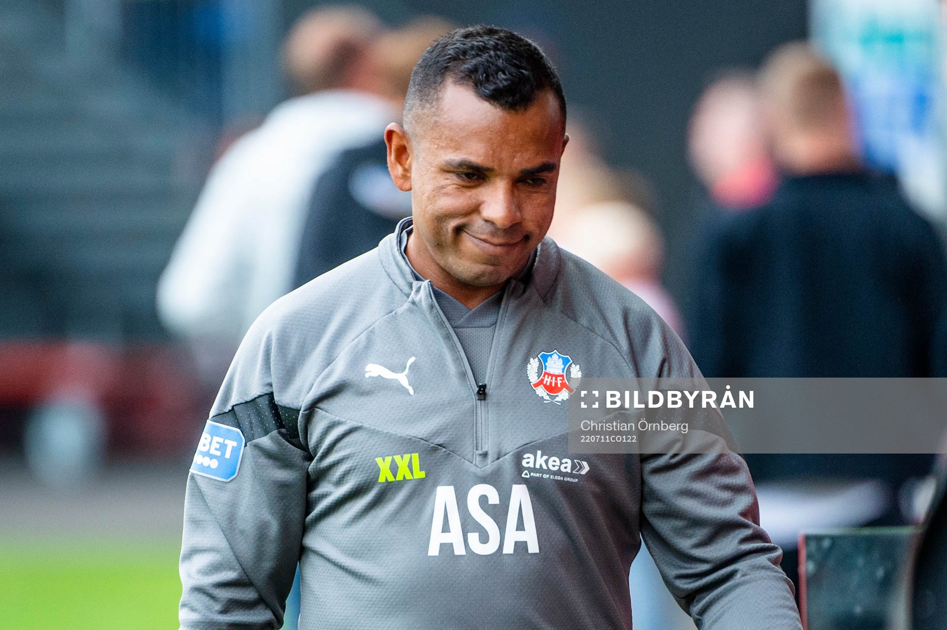 Helsingborgs tränare Alvaro Santos innan fotbollsmatchen i