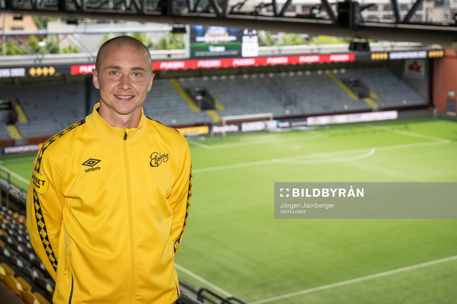 Elfsborgs nyförvärv Sebastian Holmén poserar för fotografering den 11 juli 2022 i Borås. 