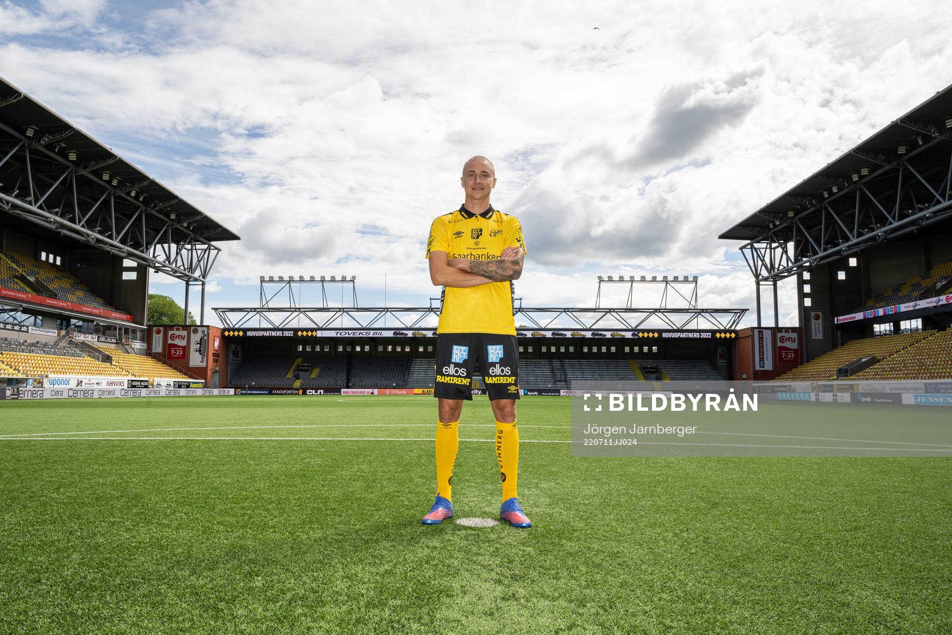 Elfsborgs nyförvärv Sebastian Holmén poserar för fotografering den 11 juli 2022 i Borås. 