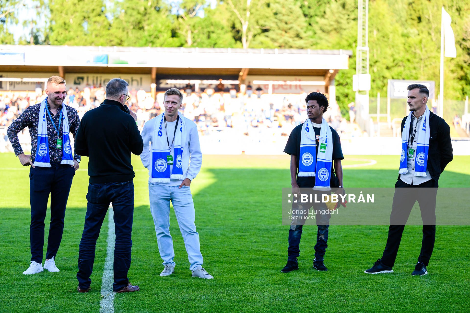 Värnamos sportchef Enes Ahmetovic, Albin Lohikangas, Frank