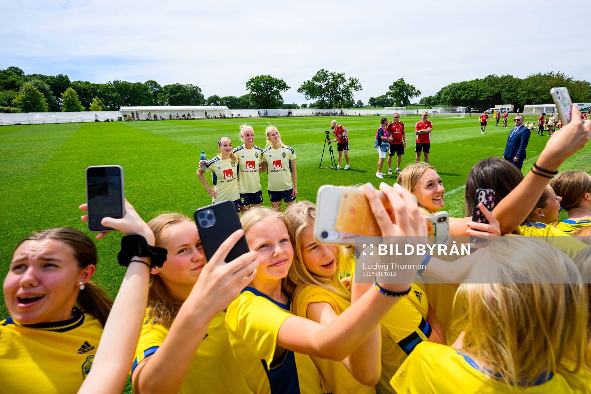 Supporters of the Swedish women's national football team