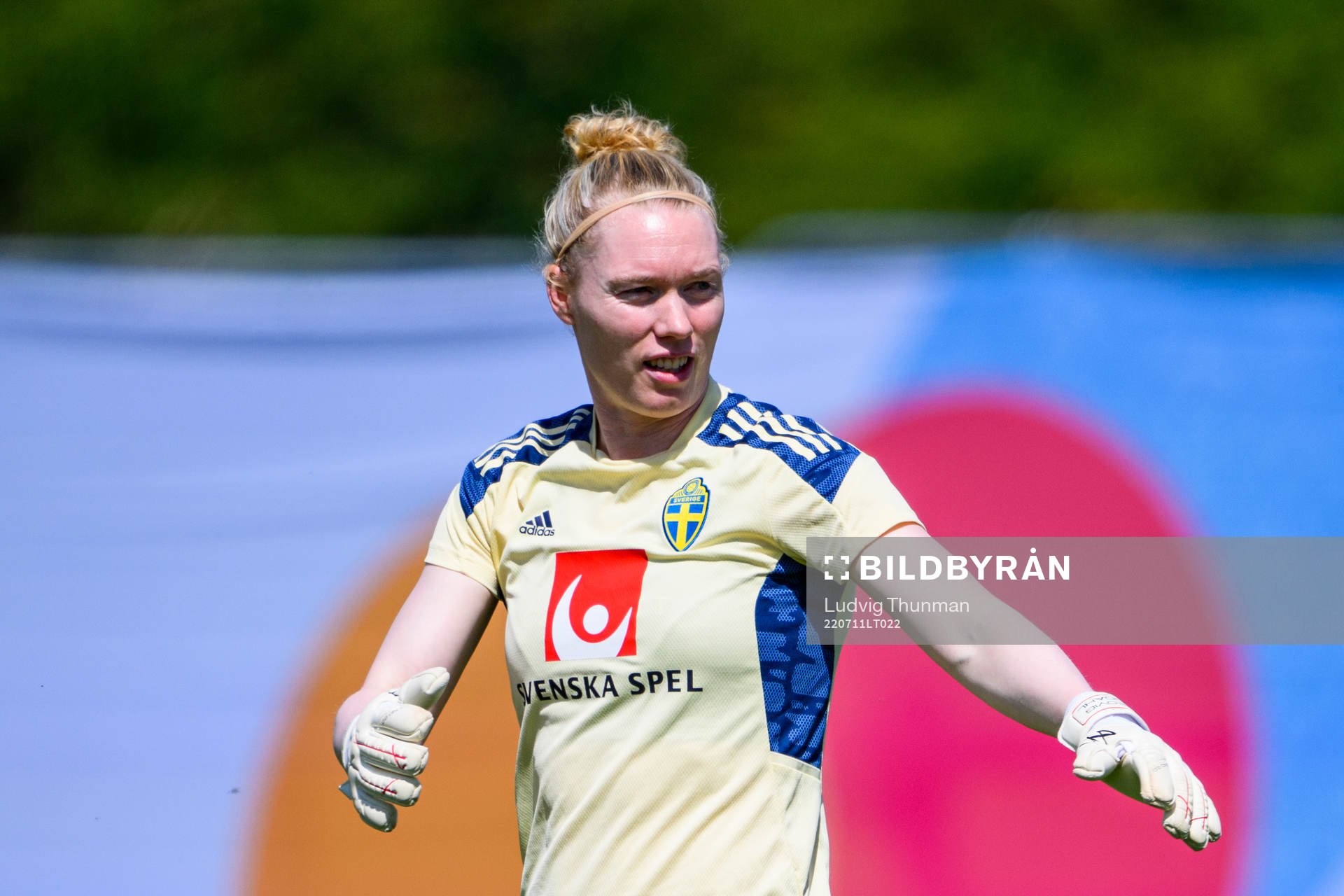 Goalkeeper Hedvig Lindahl of the Swedish women's national