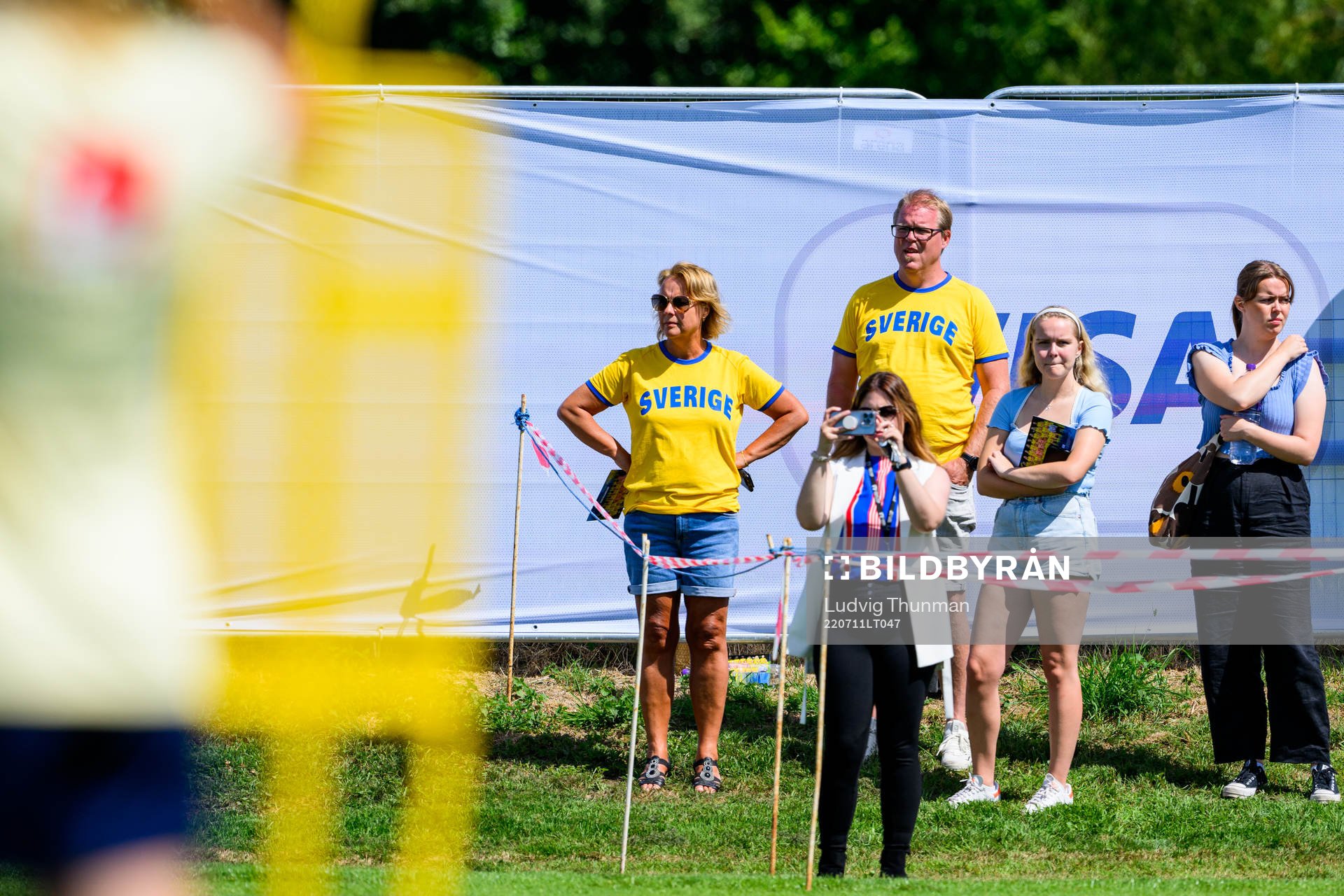 Supporters of the Swedish women's national football team