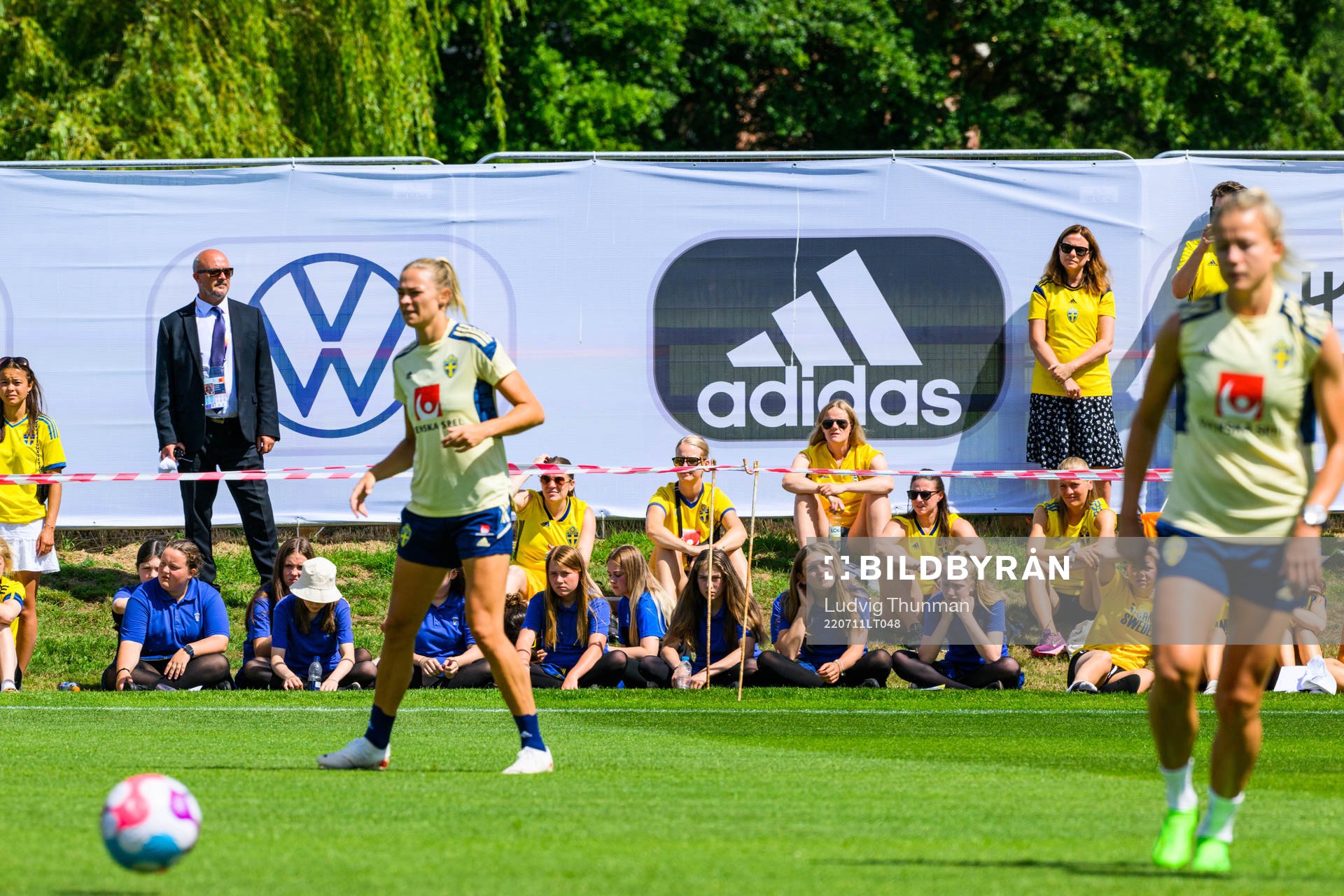 Supporters of the Swedish women's national football team