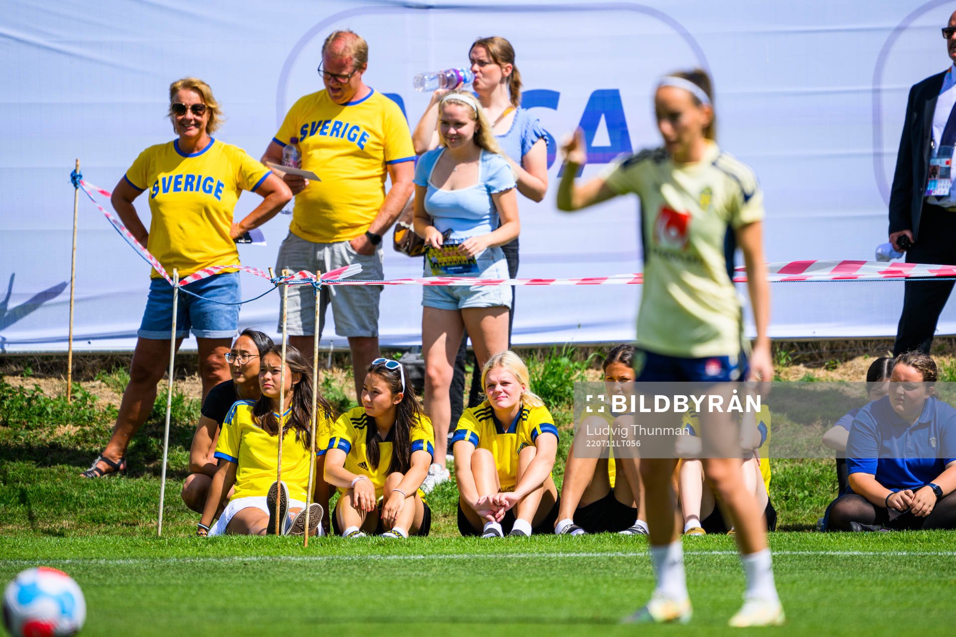 Supporters of the Swedish women's national football team