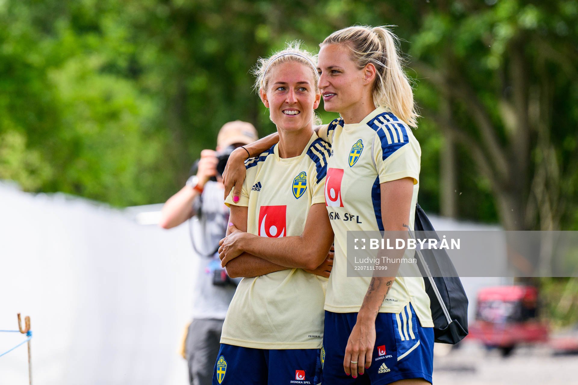 Emma Kullberg and Nathalie Björn of the Swedish women's