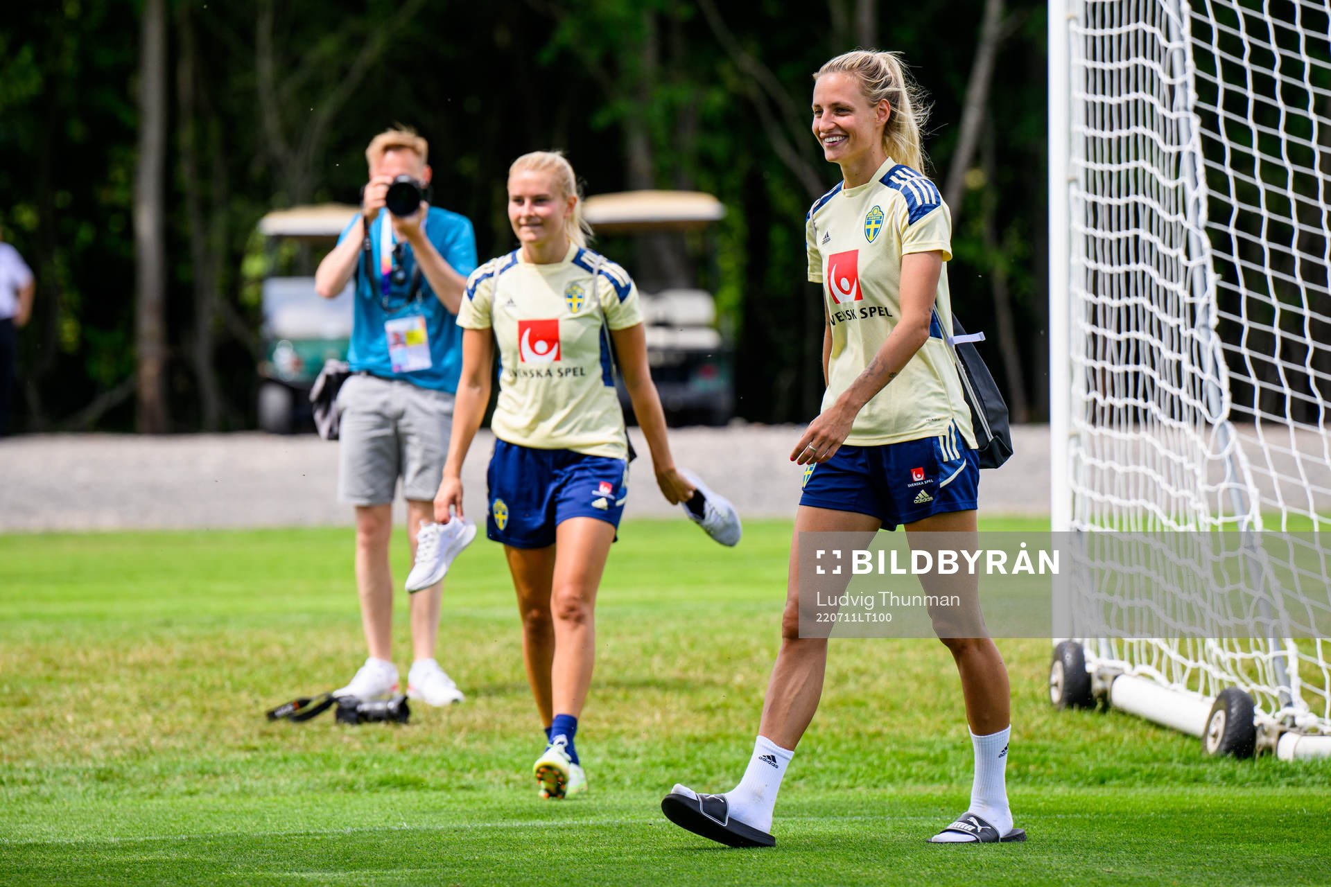 Amanda Nilden and Nathalie Björn of the Swedish women's