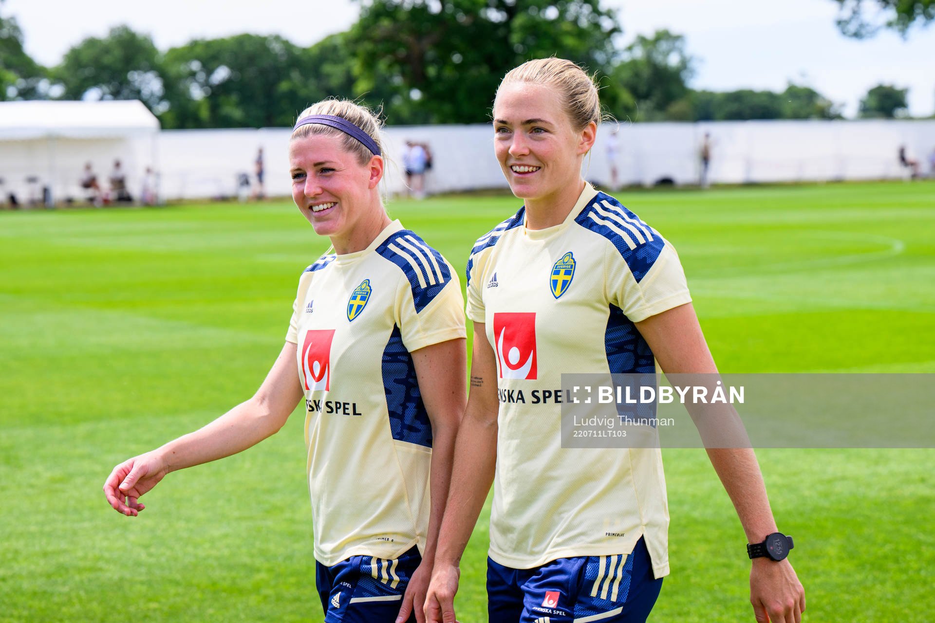 Olivia Schough and Magdalena Eriksson of the Swedish