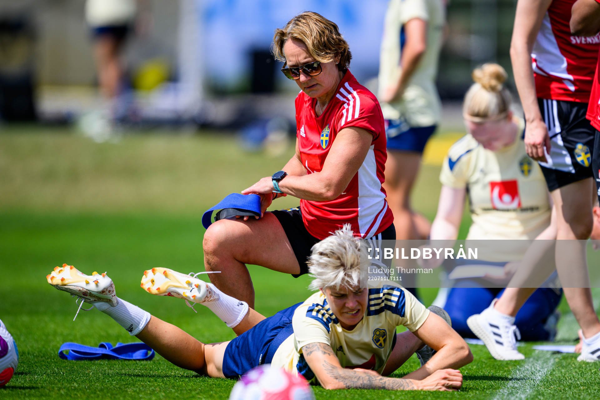 Physio Annica Näsmark and Lina Hurtig of the Swedish