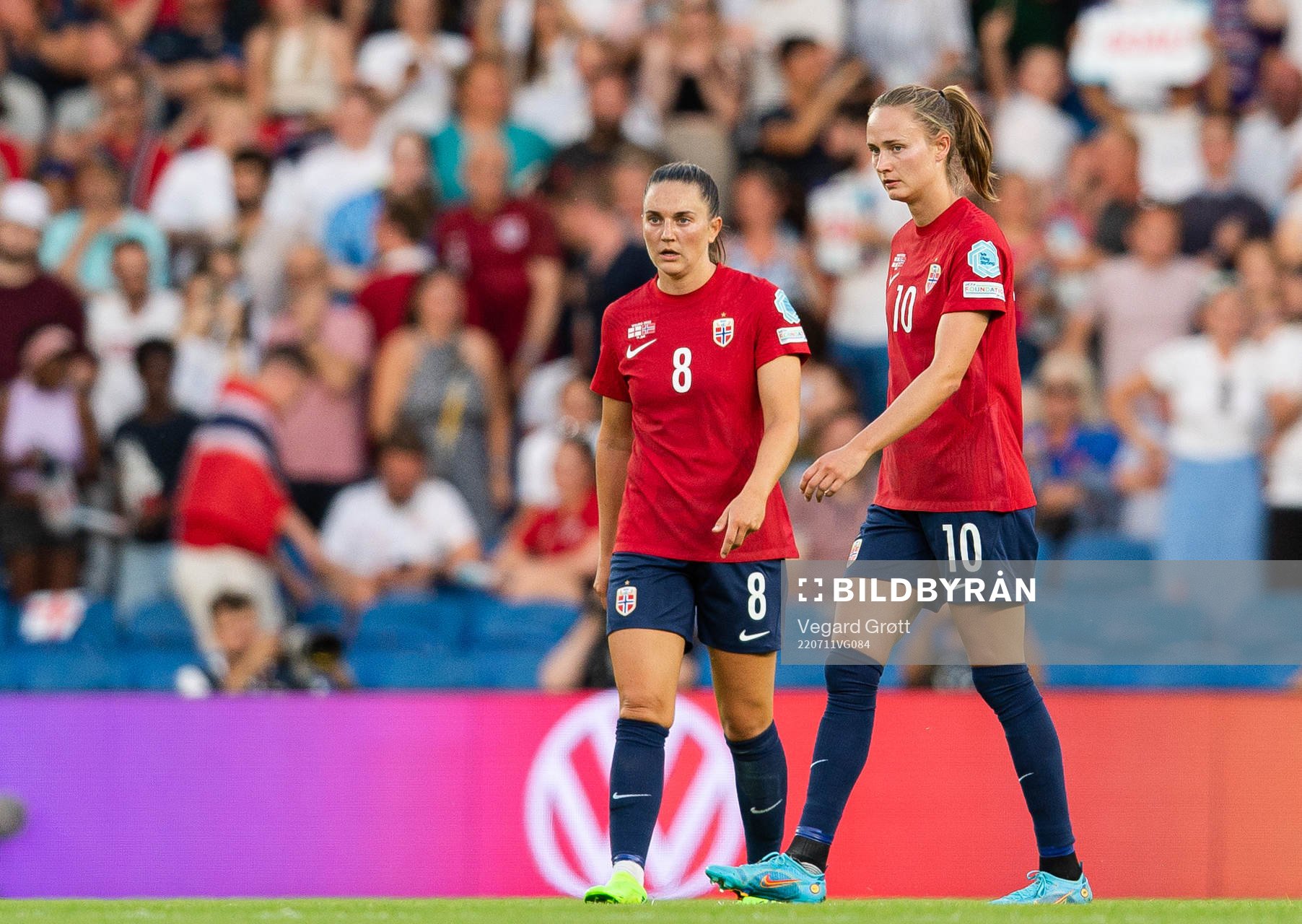 Vilde Bøe Risa and Caroline Graham Hansen of Norway look