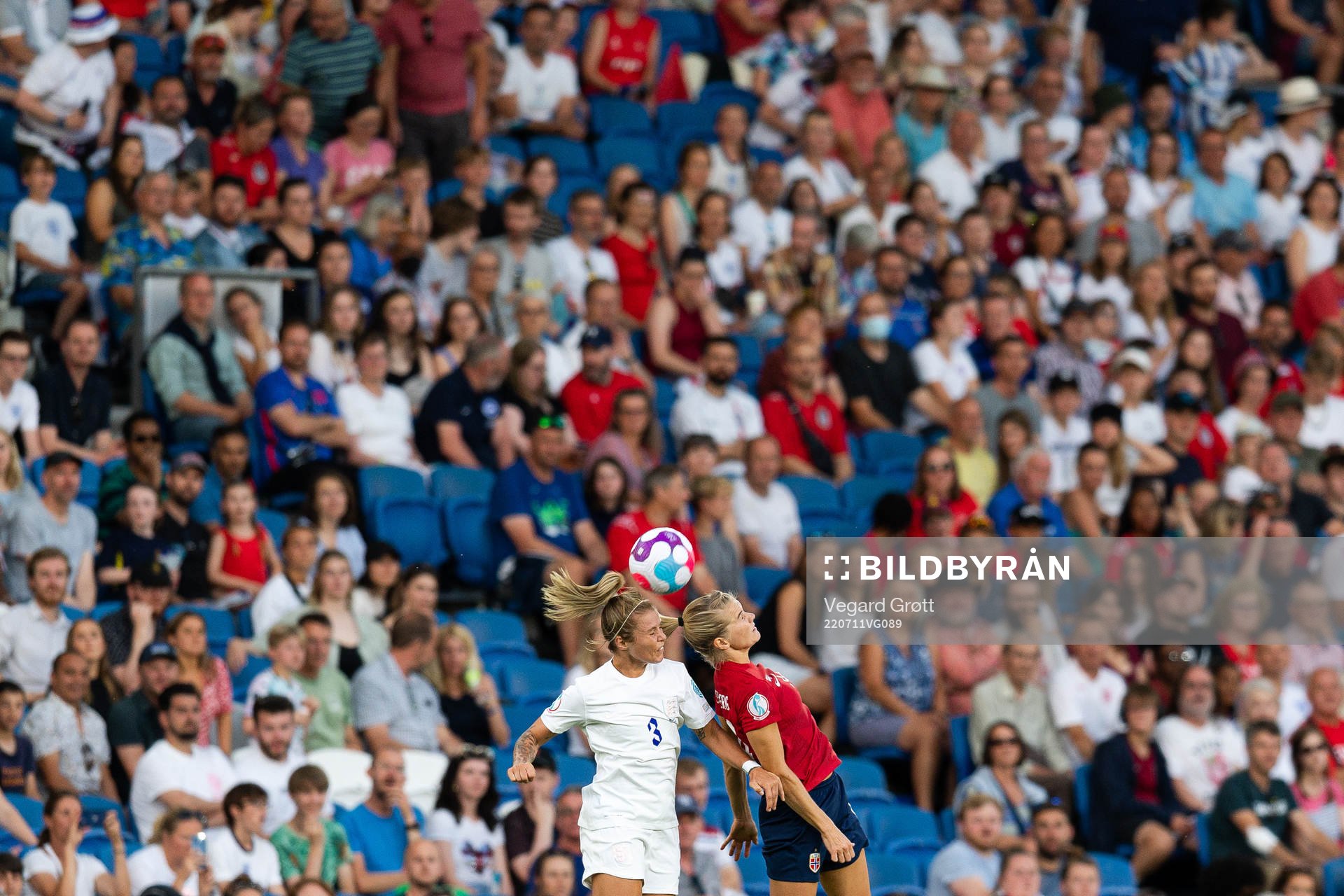 Rachel Daly of England and Ada Hegerberg of Norway