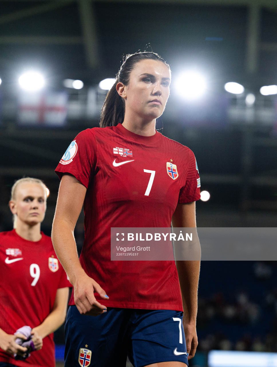Ingrid Syrstad Engen of Norway looks dejected
