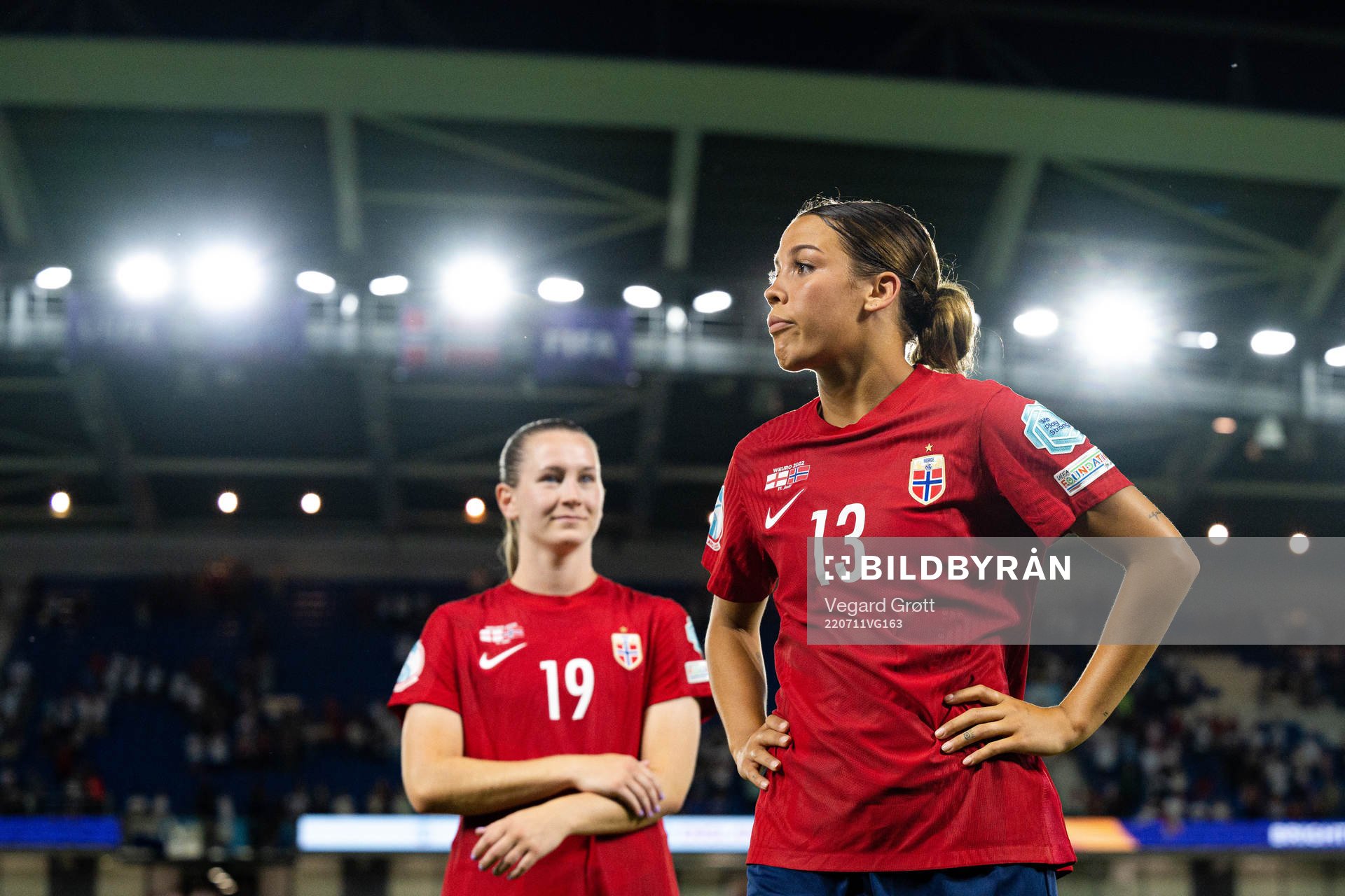 Celin Bizet Ildhusøy of Norway looks dejected