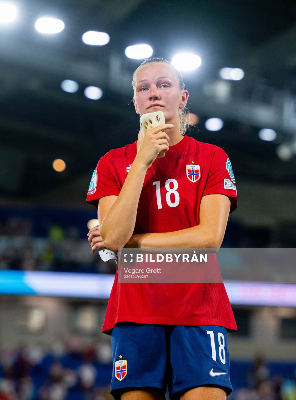 Frida Maanum of Norway looks dejected