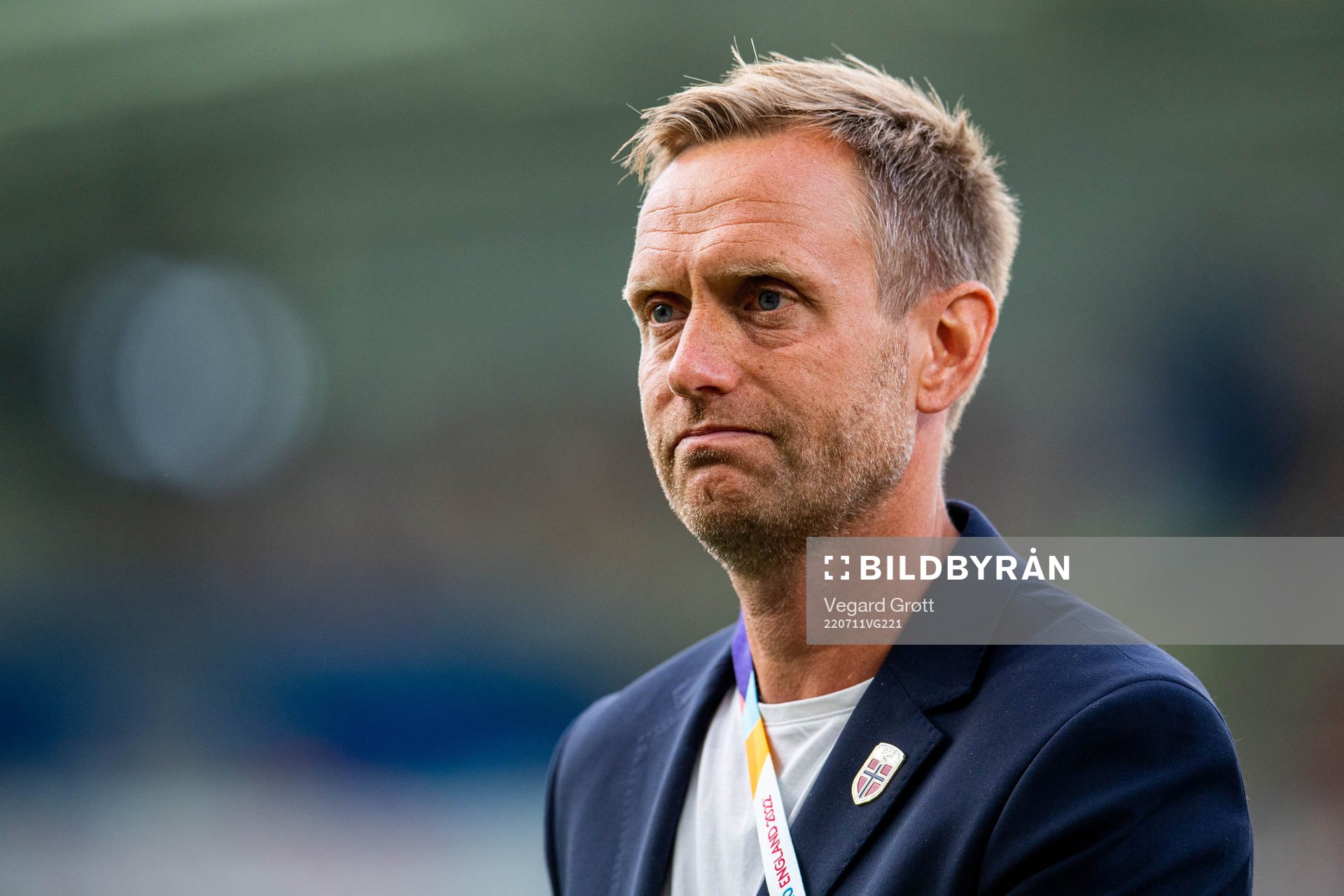 Martin Sjögren, head coach of Norway, ahead of the UEFA Women's Euro 2022 group stage match between England and Norway on July 11, 2022 in Brighton.