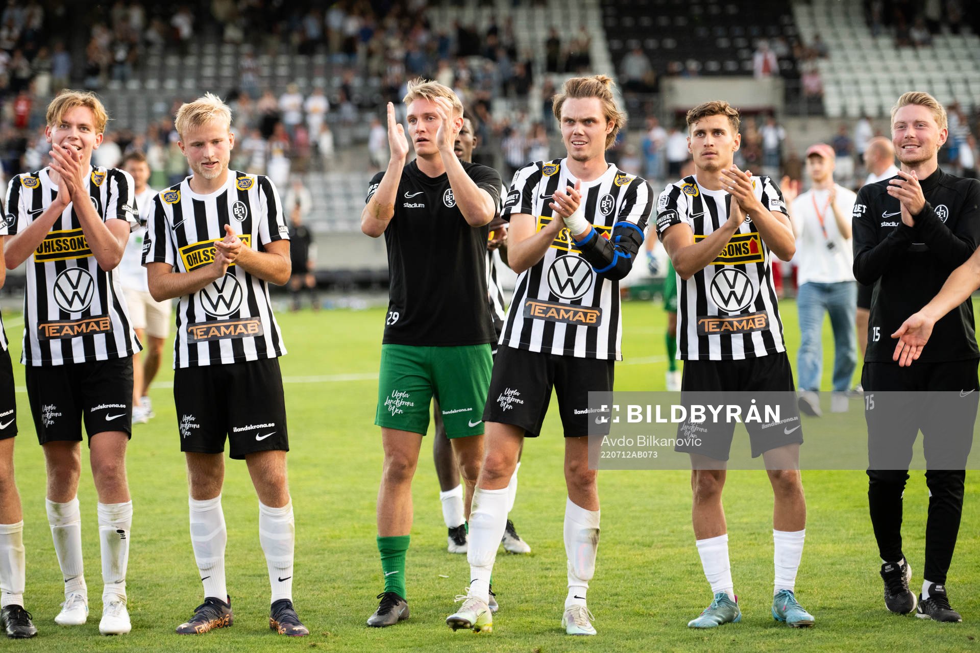 Landskronas spelare jublar