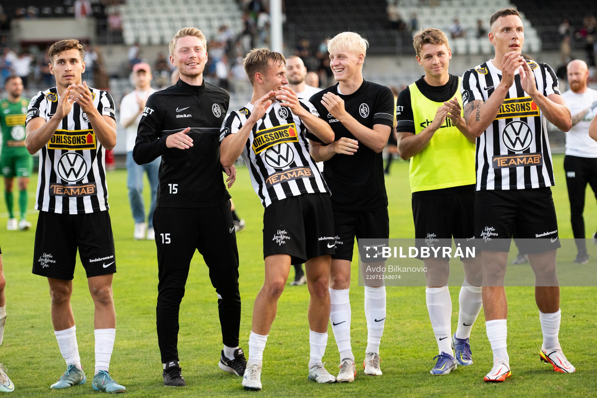 Landskronas spelare jublar