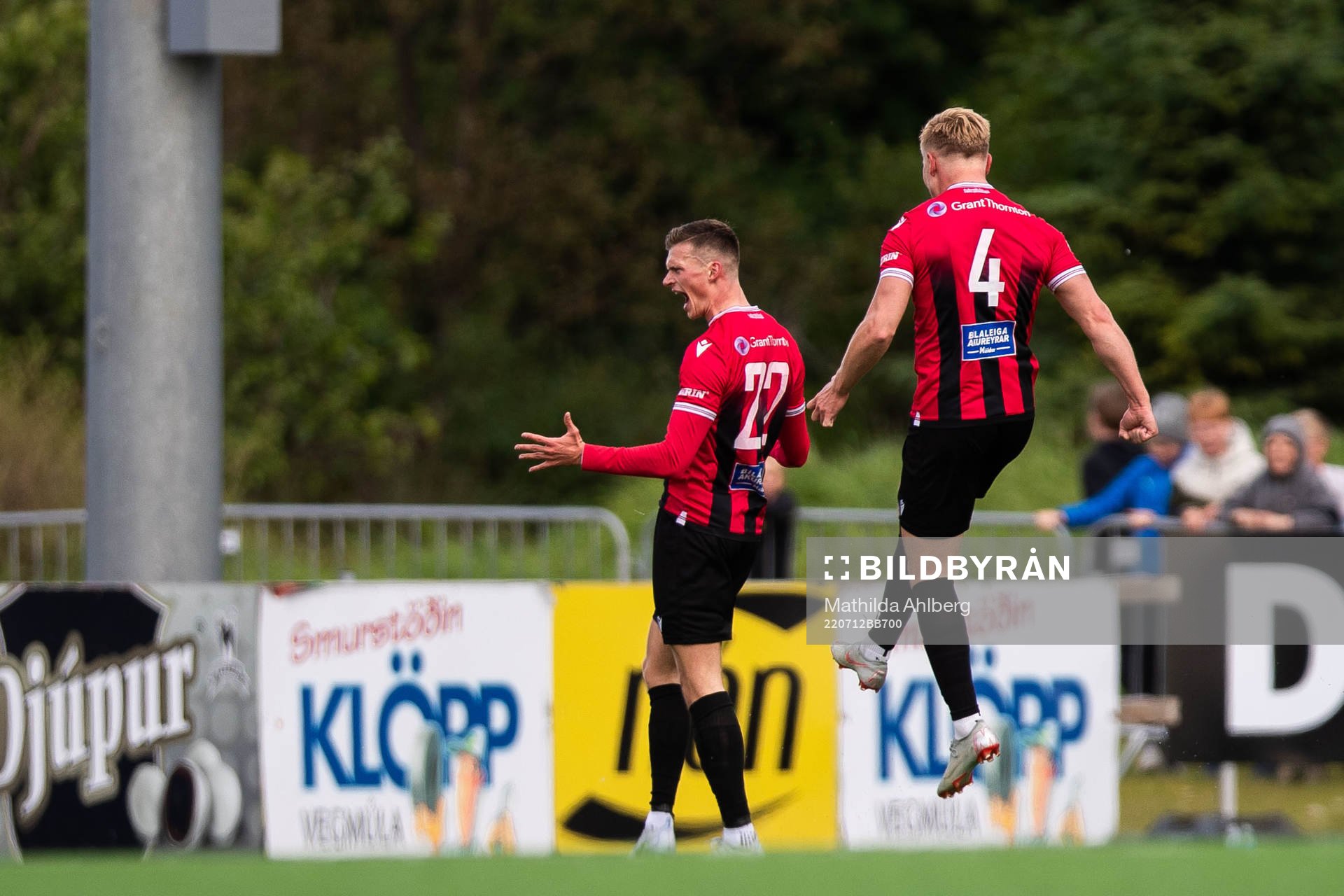 Karl Fridleifur Gunnarsson of Vikingur celebrates