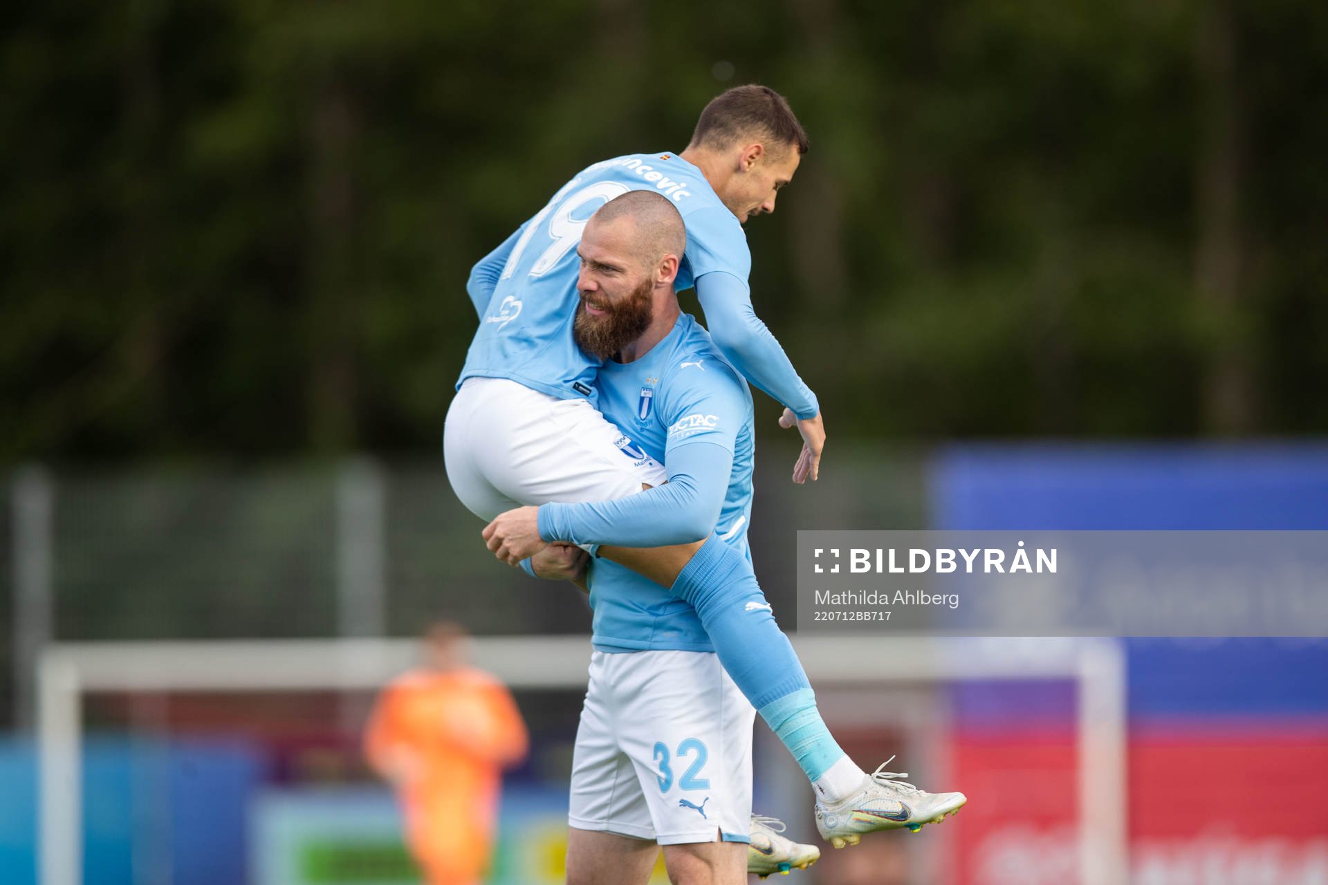 Veljko Birmancevic and Jo Inge Berget of Malmö FF celebrate