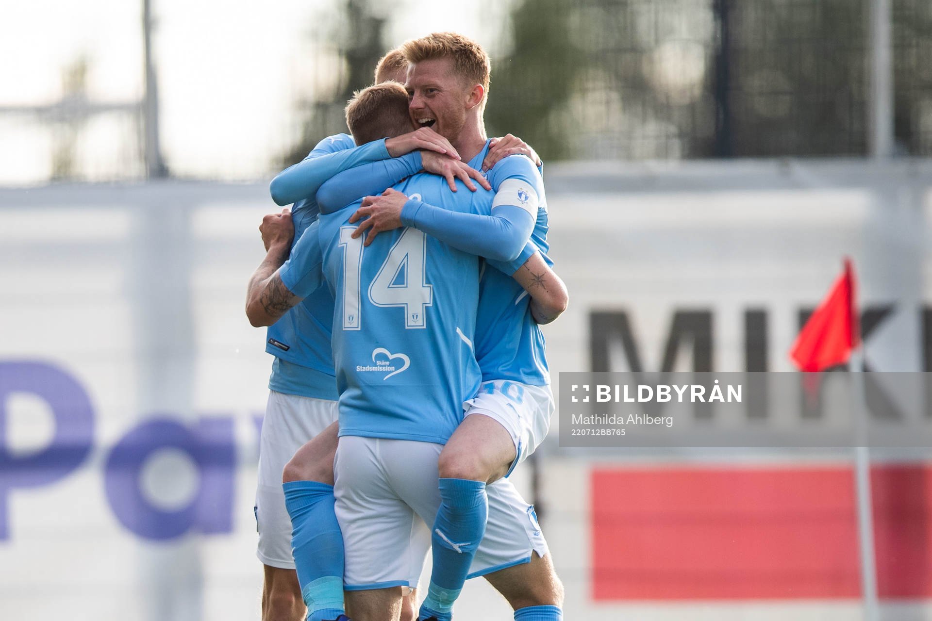 Felix Beijmo and Anders Christiansen of Malmö FF celebrate
