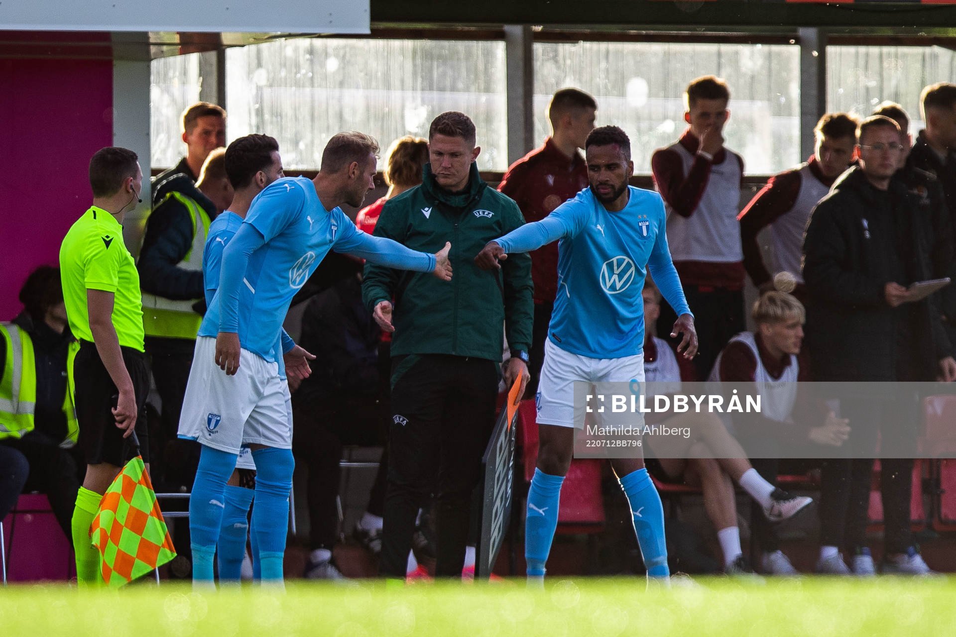 Isaac Kiese Thelin and Ola Toivonen of Malmö FF
