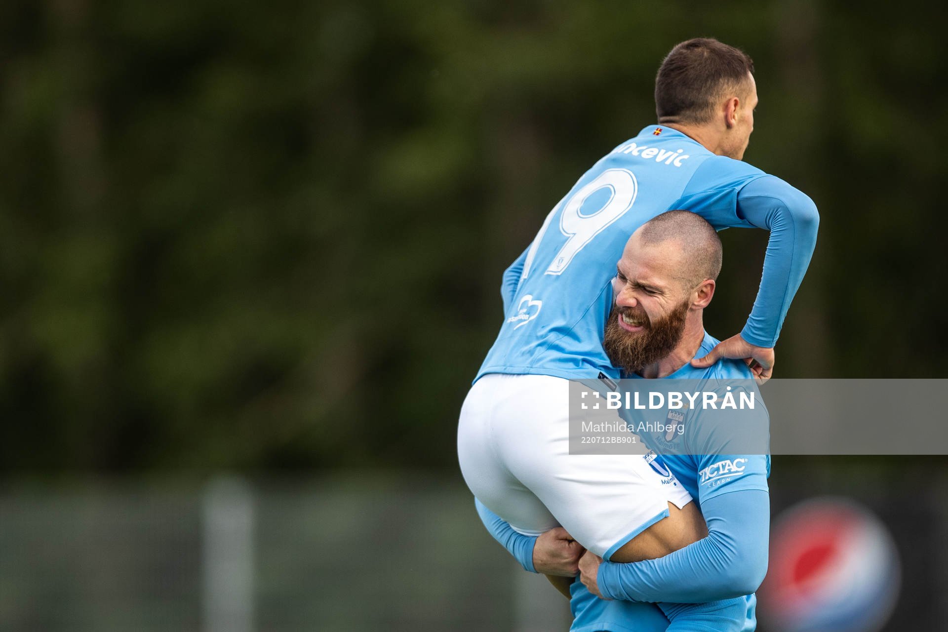 Veljko Birmancevic and Jo Inge Berget of Malmö FF
