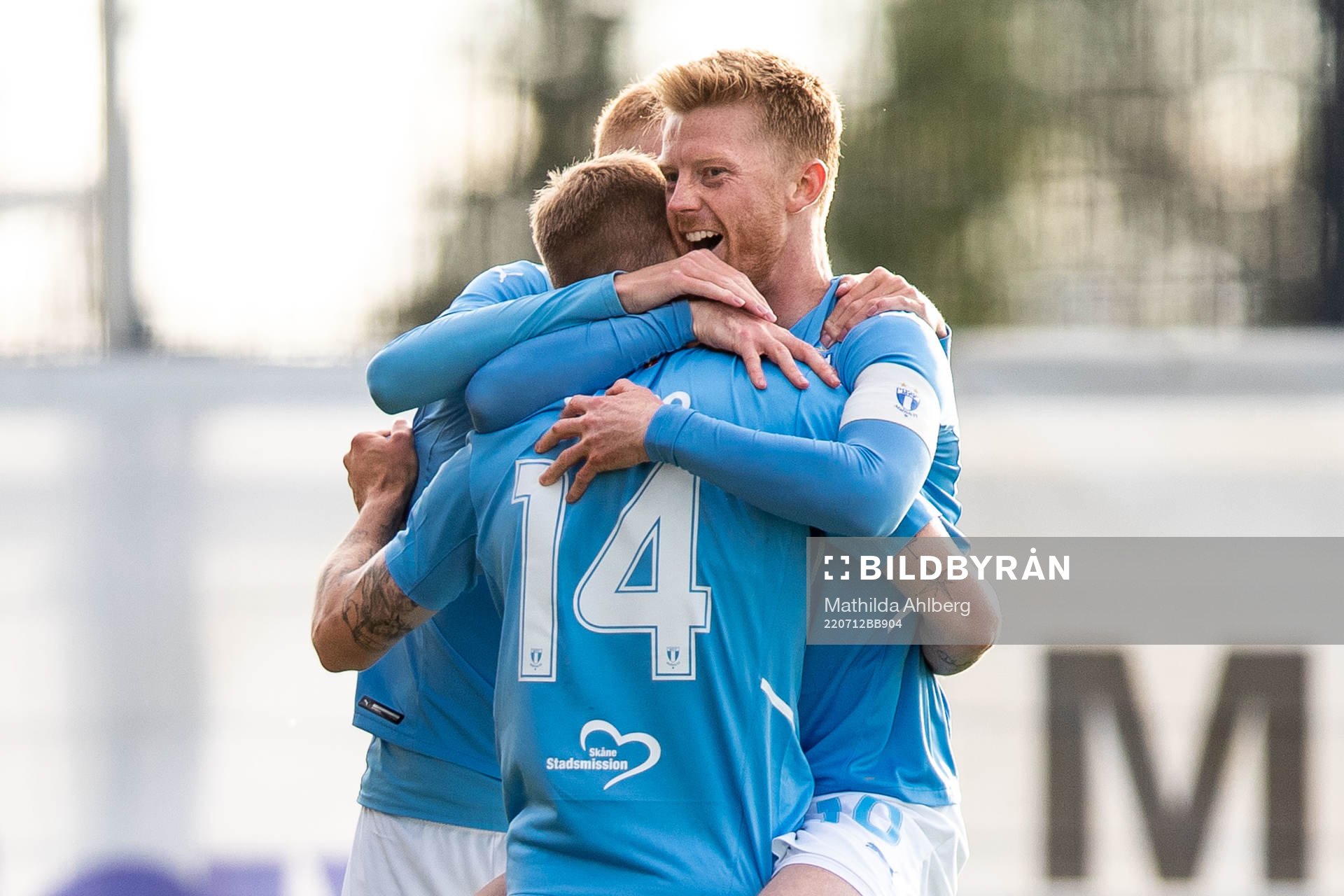 Felix Beijmo and Anders Christiansen of Malmö FF celebrate